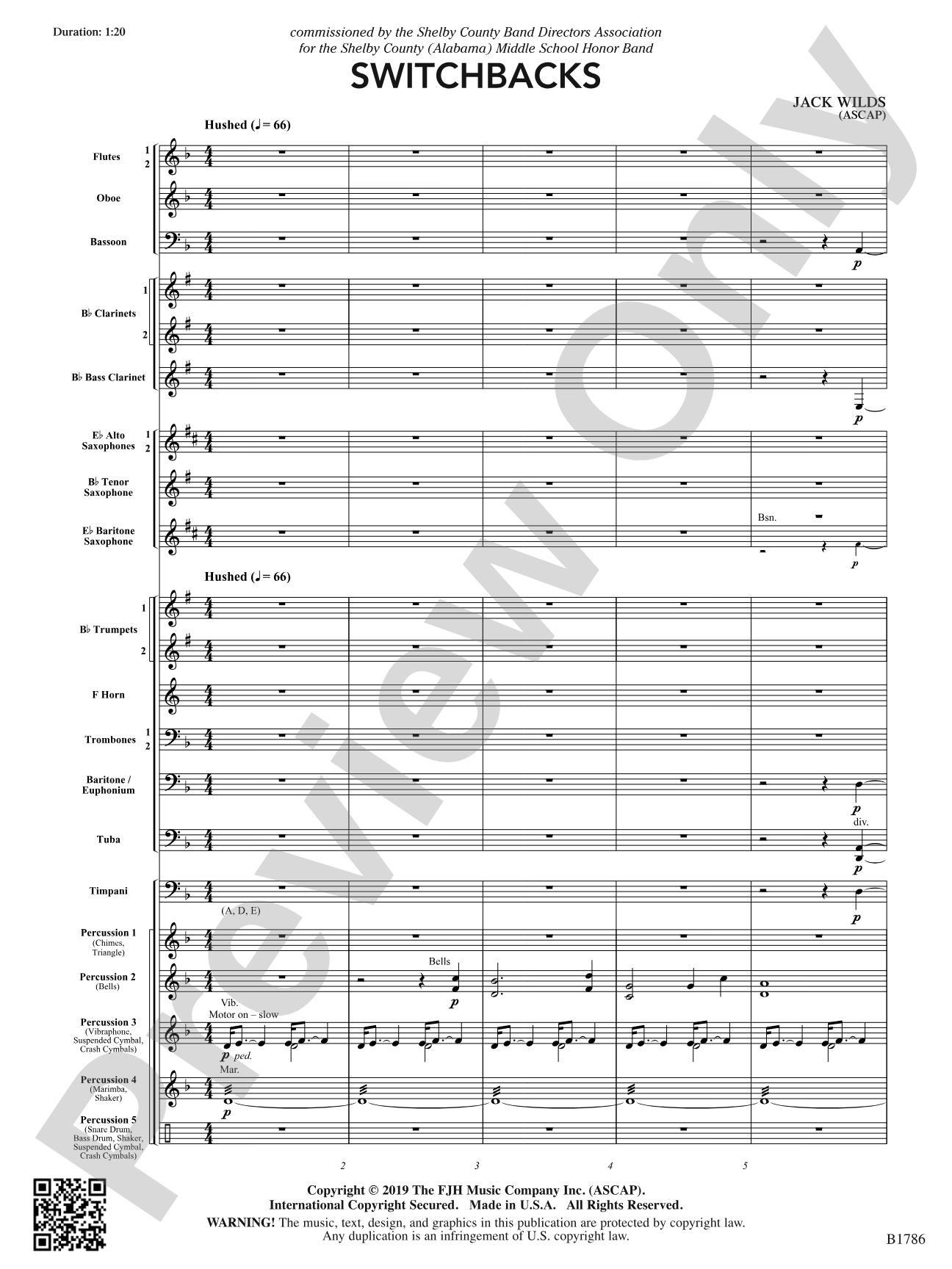 Switchbacks: Concert Band Conductor Score & Parts