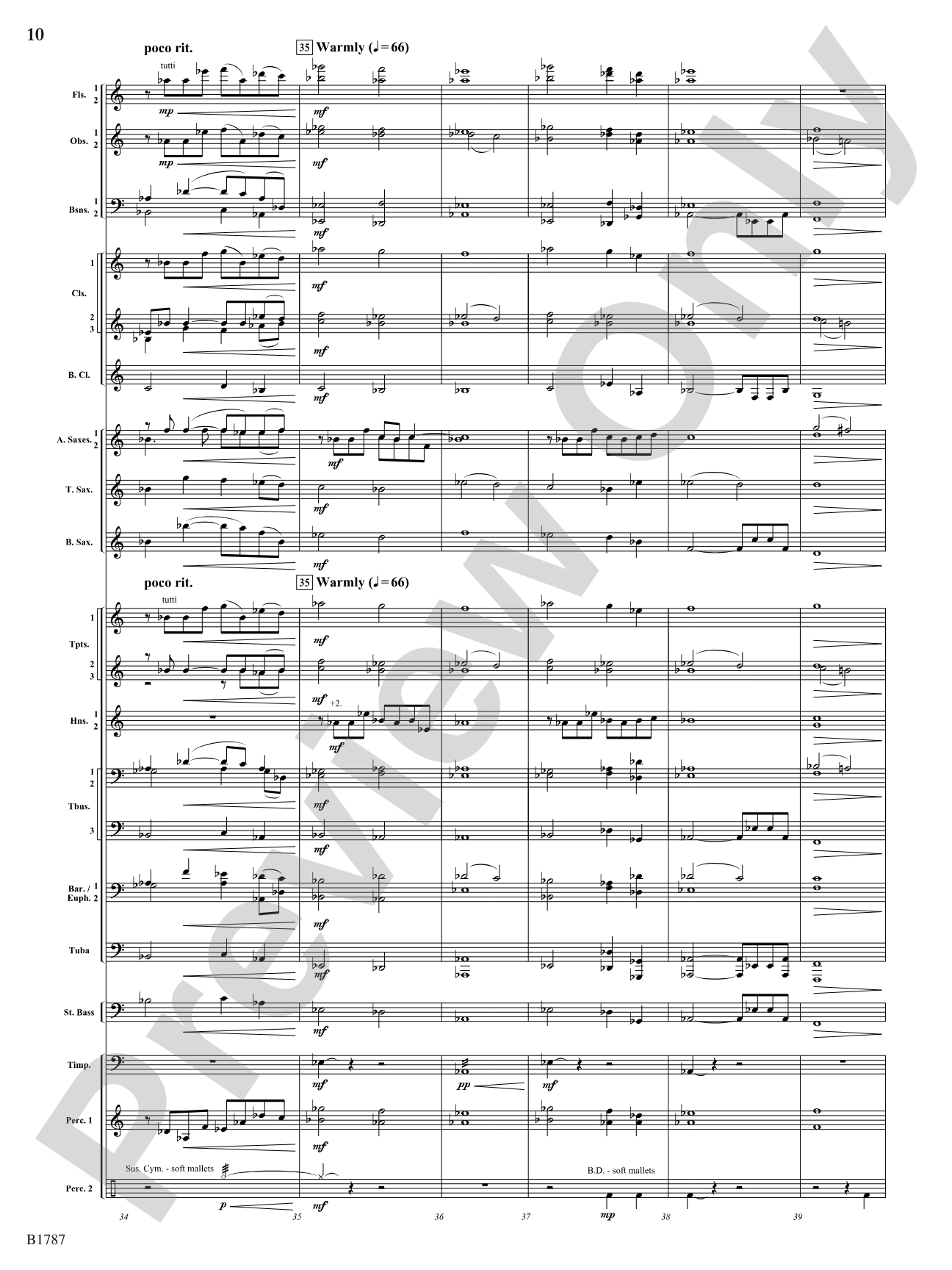 hung aloft the night: Concert Band Conductor Score & Parts