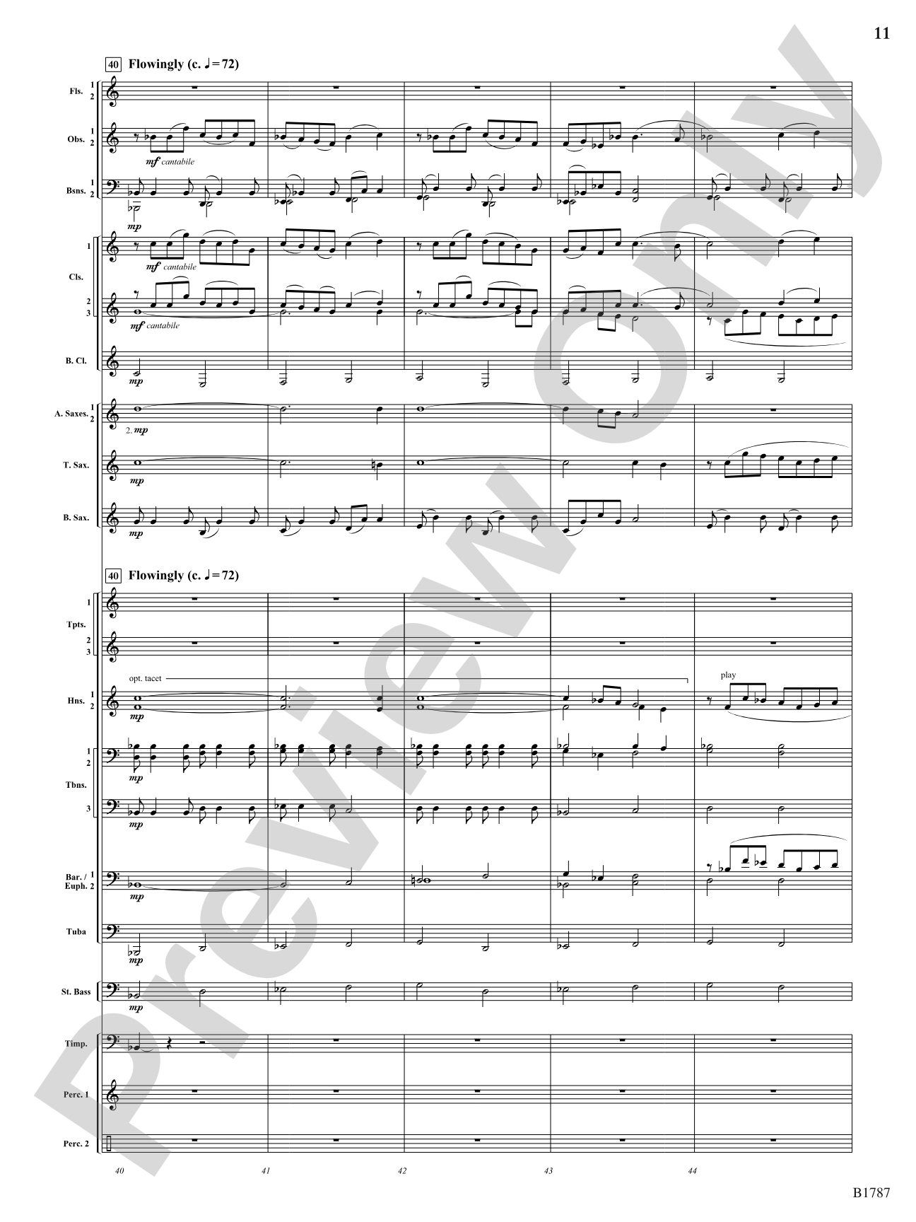 hung aloft the night: Concert Band Conductor Score & Parts