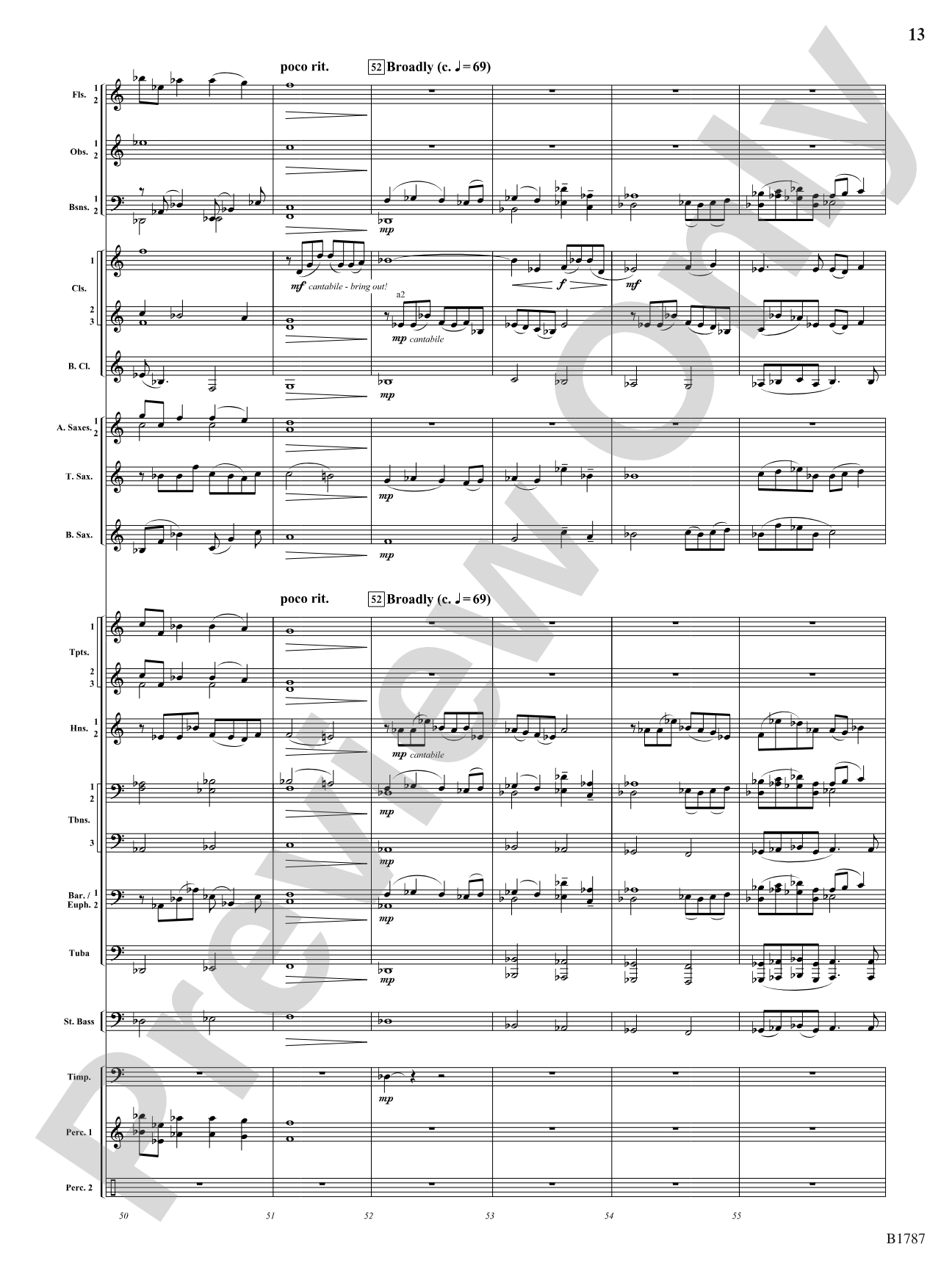 hung aloft the night: Concert Band Conductor Score & Parts