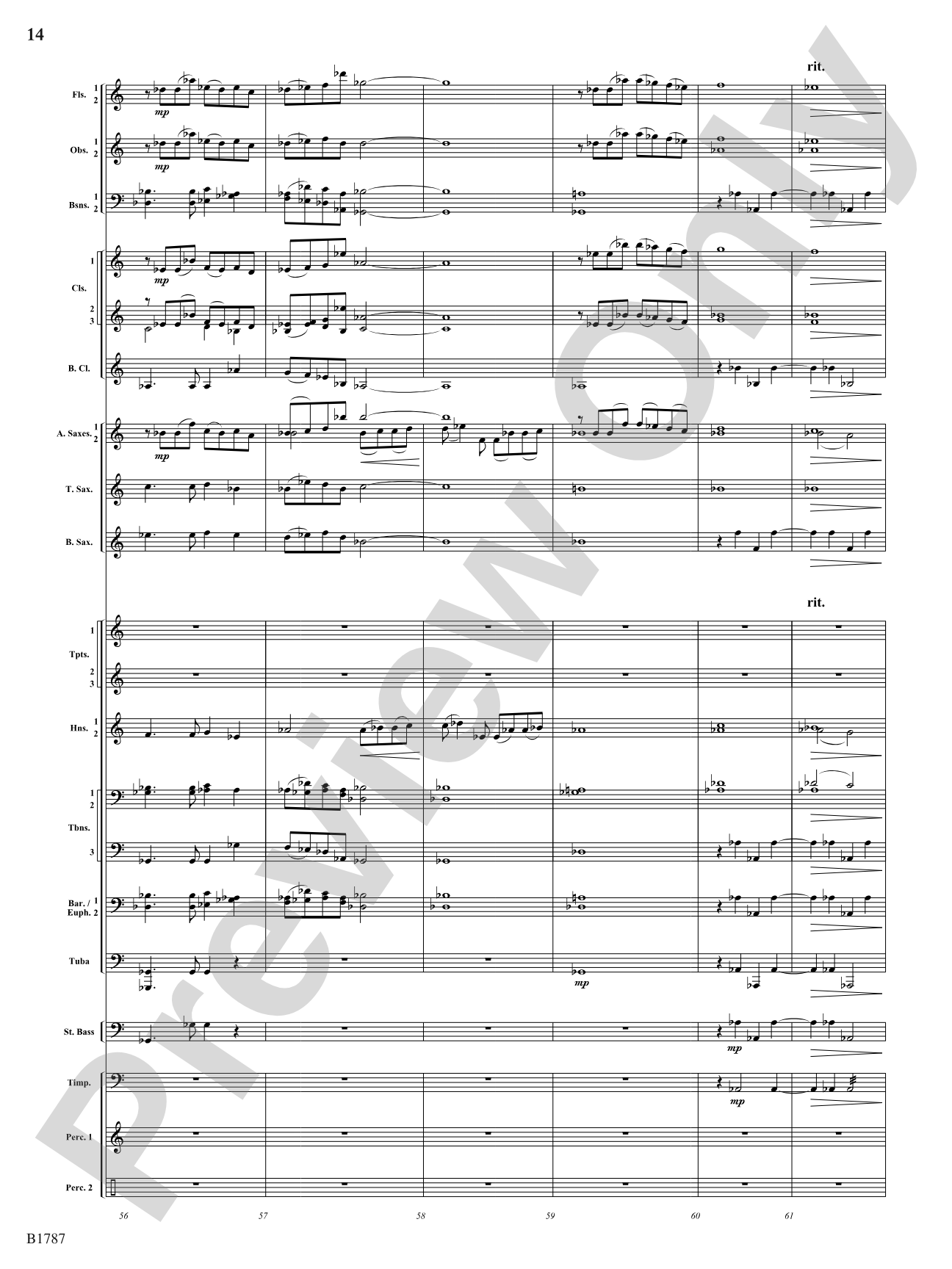 hung aloft the night: Concert Band Conductor Score & Parts