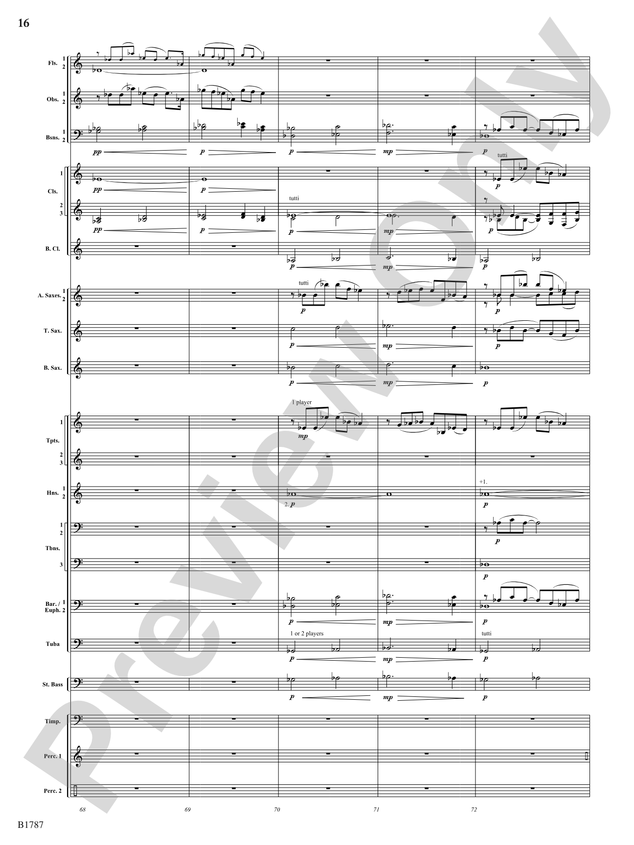 hung aloft the night: Concert Band Conductor Score & Parts