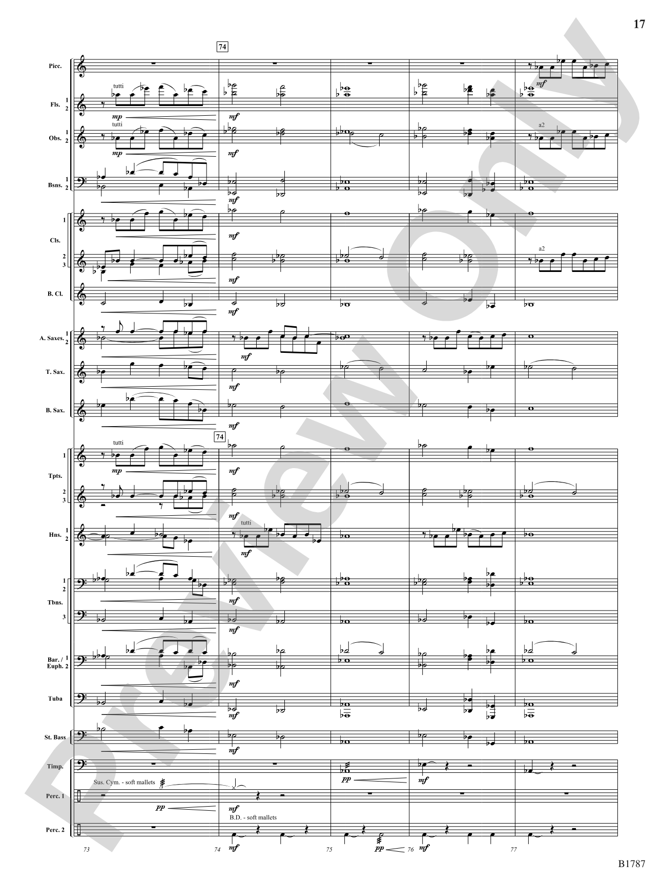 hung aloft the night: Concert Band Conductor Score & Parts