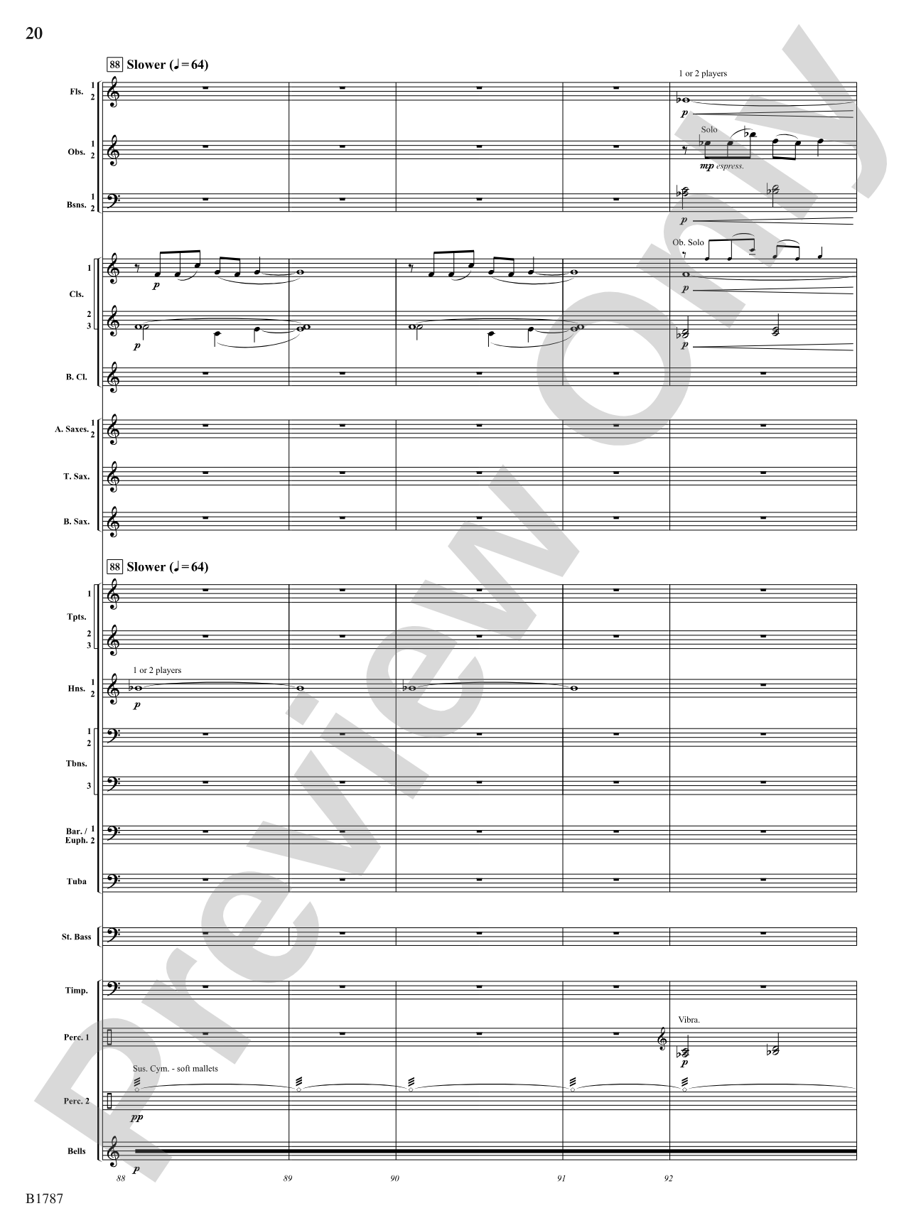 hung aloft the night: Concert Band Conductor Score & Parts