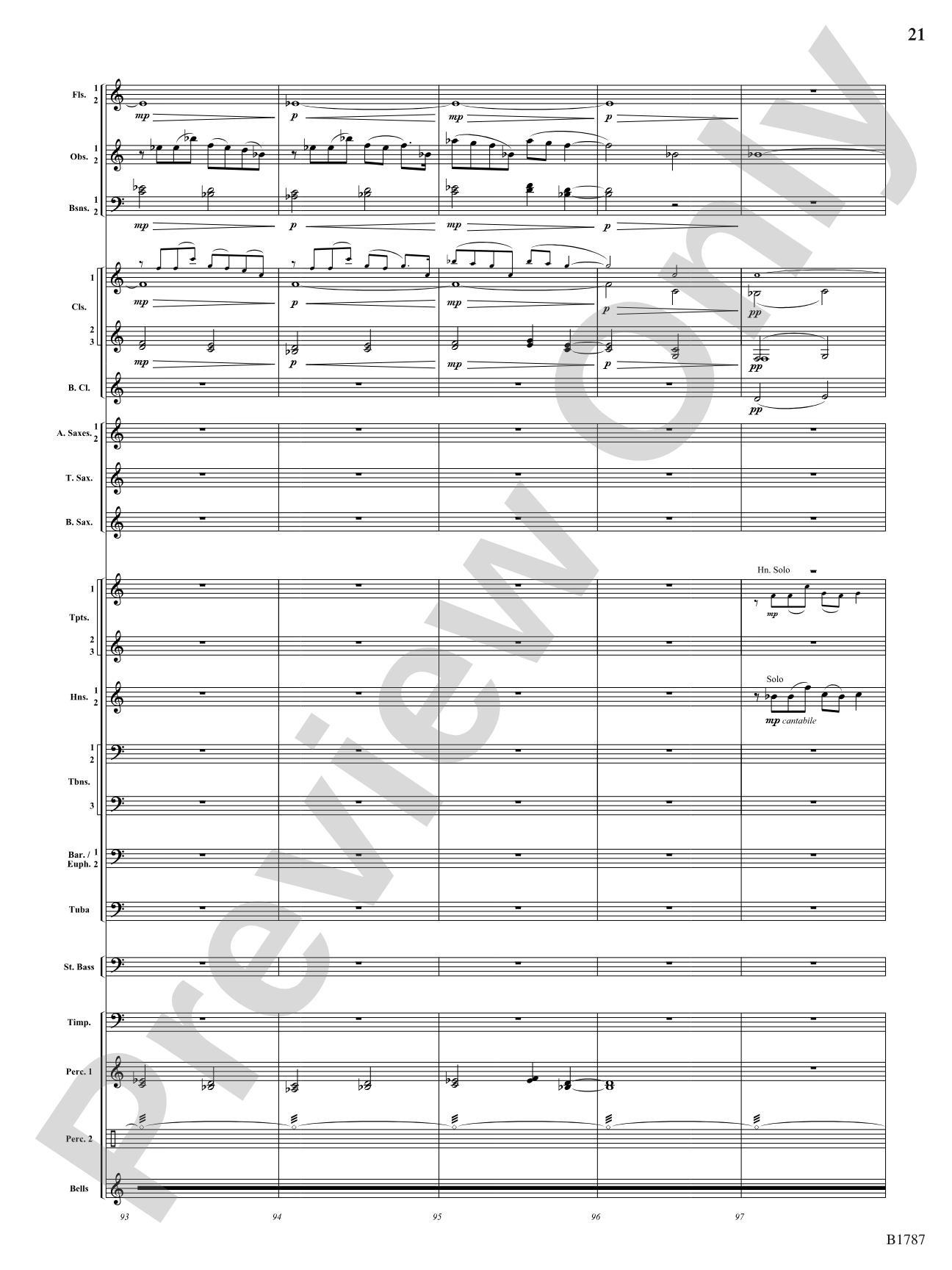 hung aloft the night: Concert Band Conductor Score & Parts