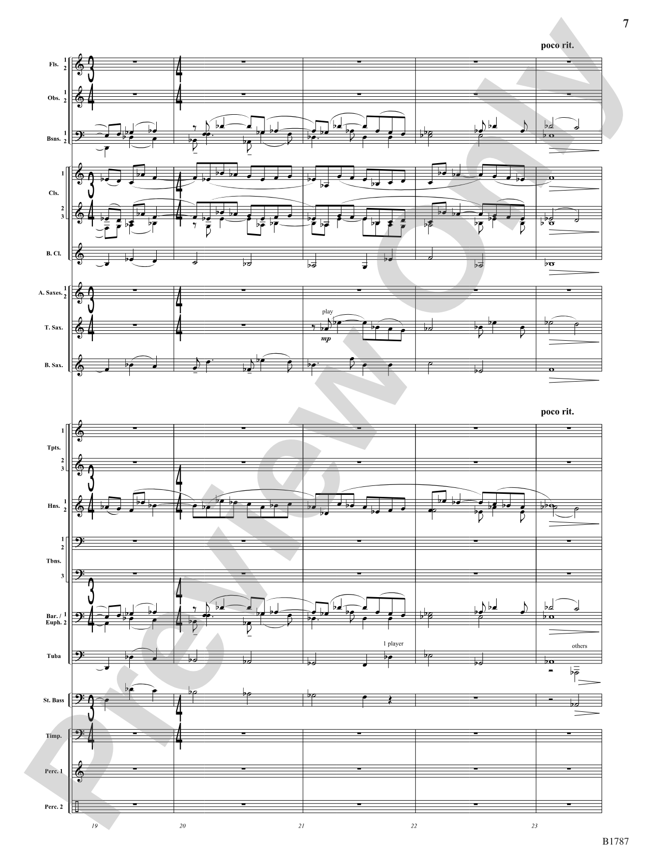 hung aloft the night: Concert Band Conductor Score & Parts