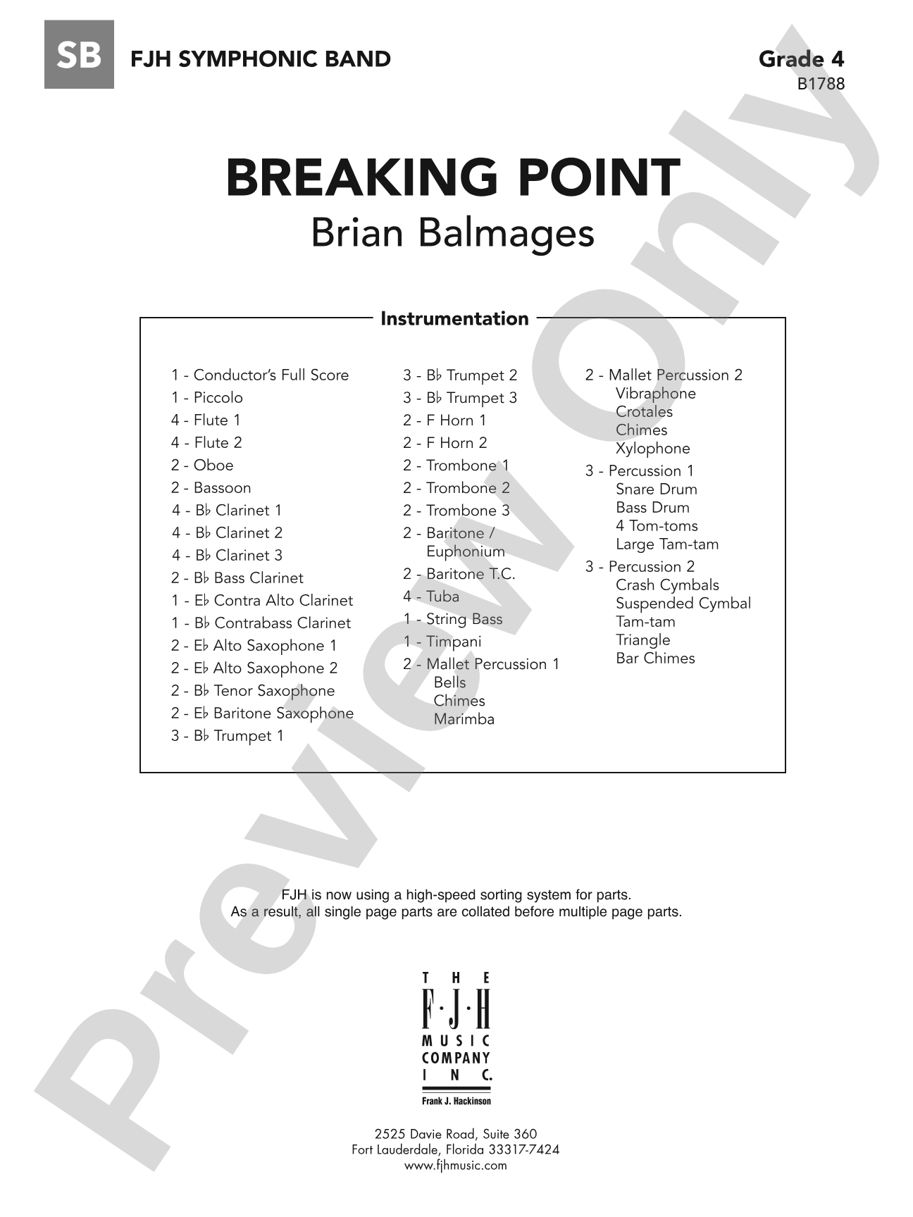 Breaking Point: Concert Band Conductor Score & Parts