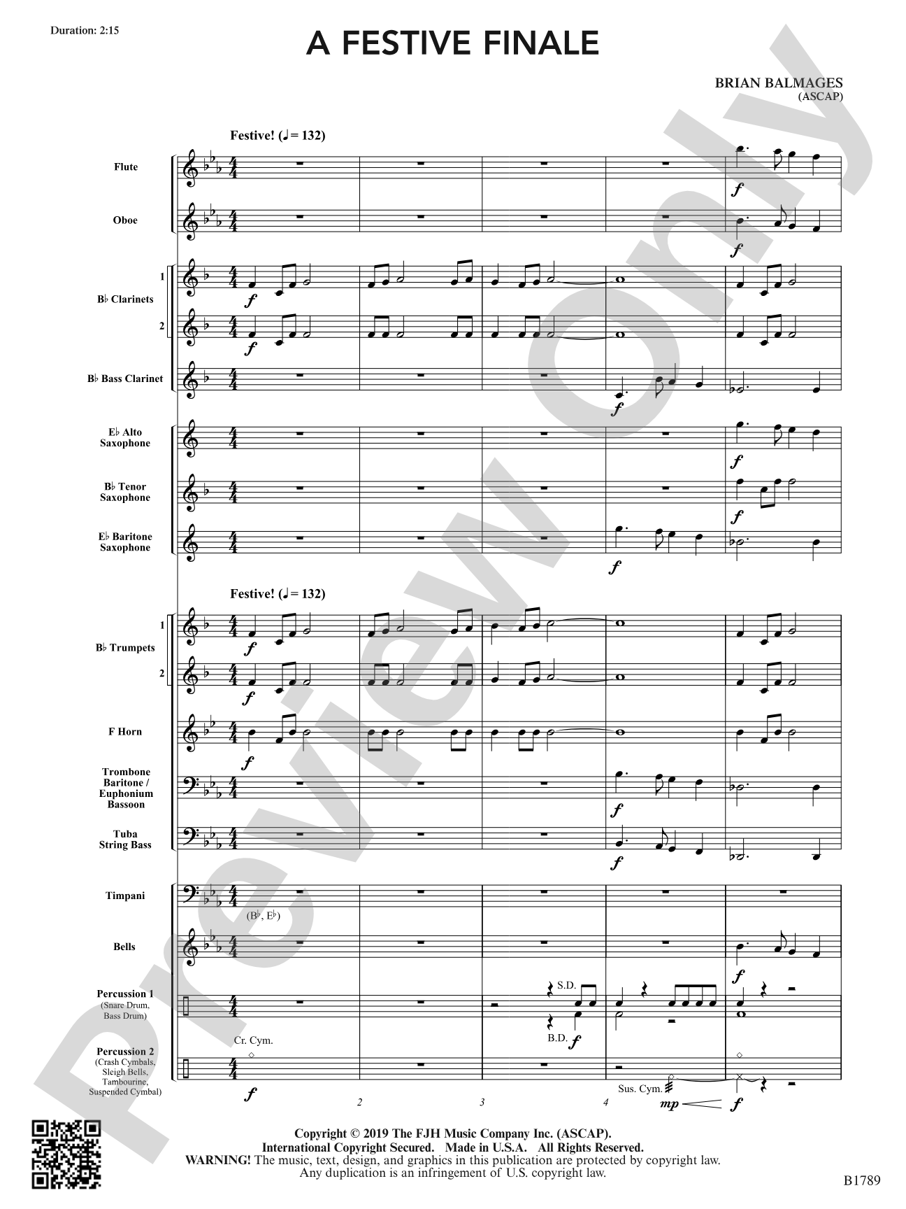 A Festive Finale: Concert Band Conductor Score & Parts