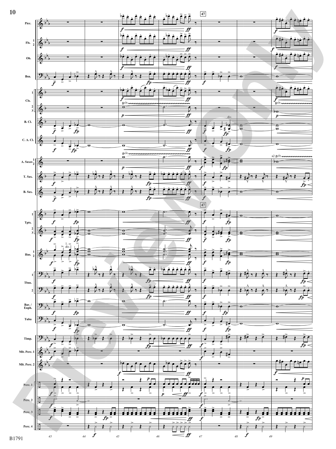 Thrash: Concert Band Conductor Score & Parts
