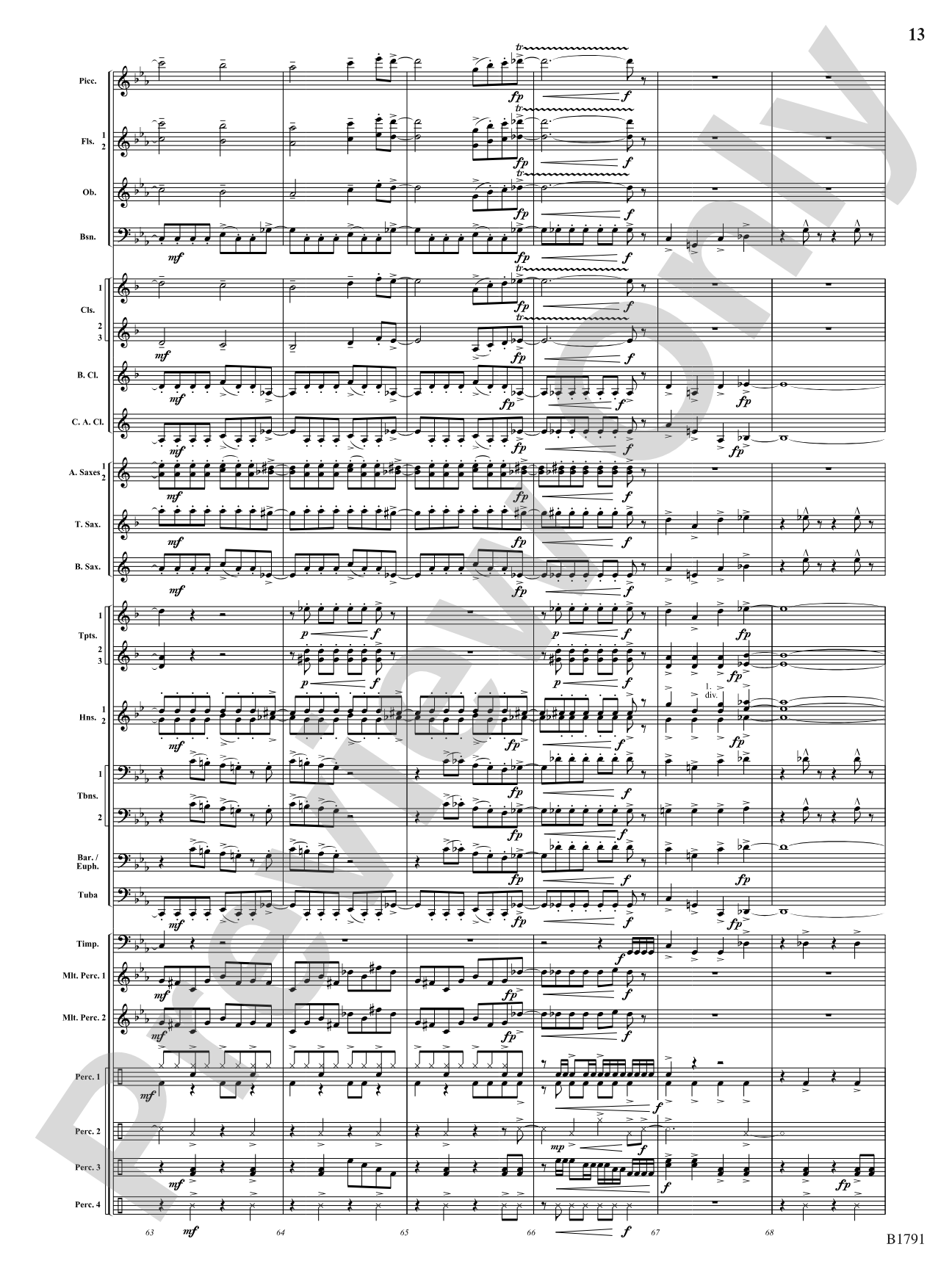Thrash: Concert Band Conductor Score & Parts