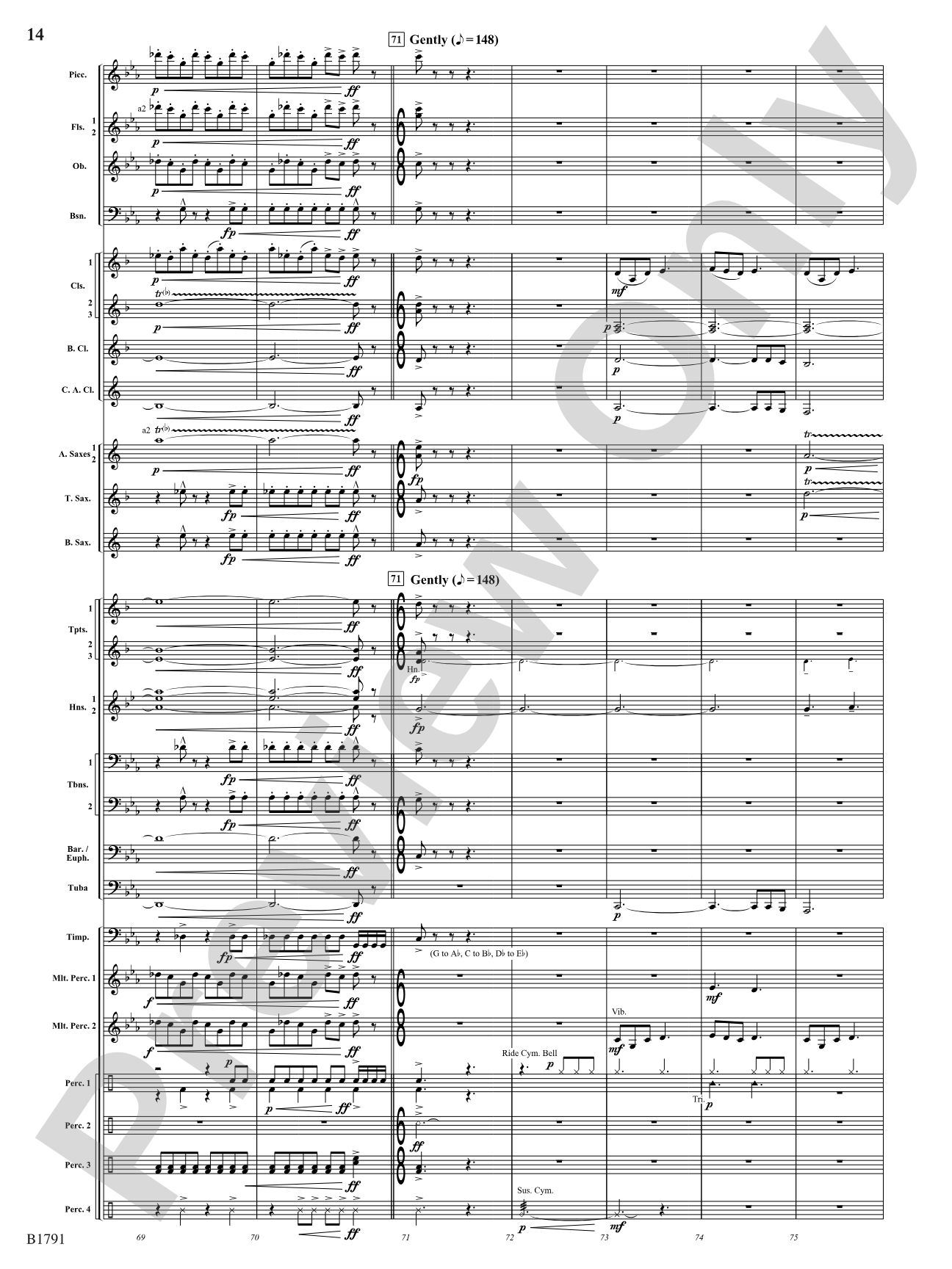 Thrash: Concert Band Conductor Score & Parts
