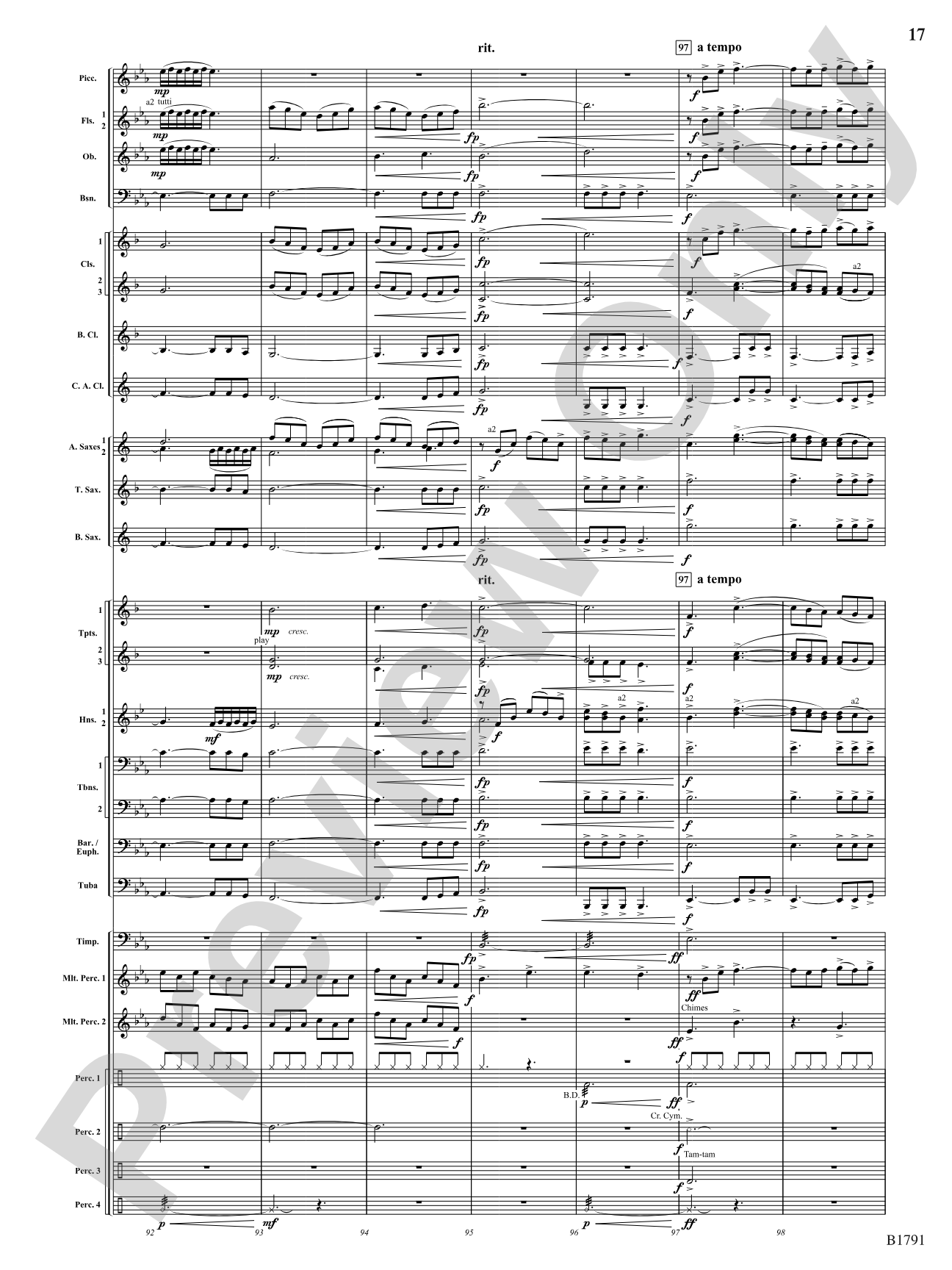 Thrash: Concert Band Conductor Score & Parts