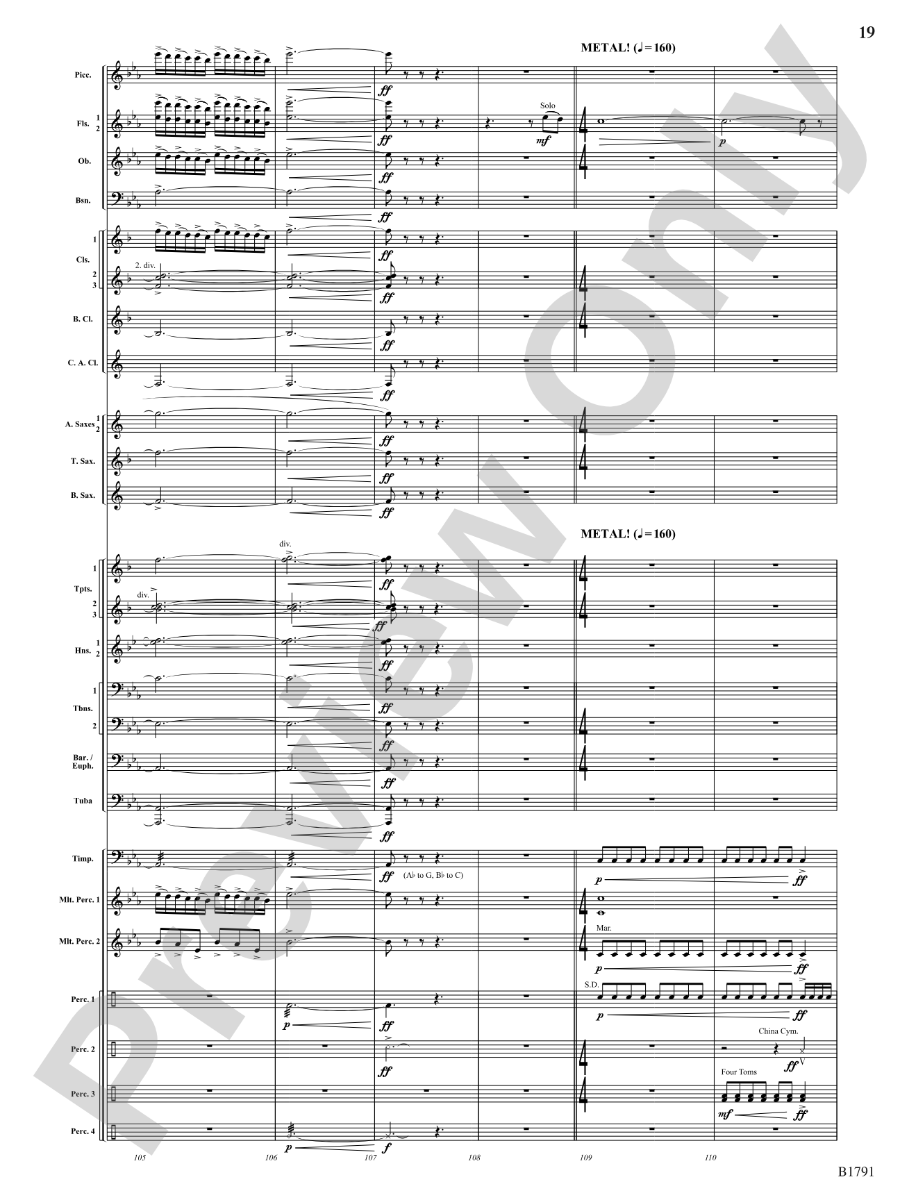 Thrash: Concert Band Conductor Score & Parts