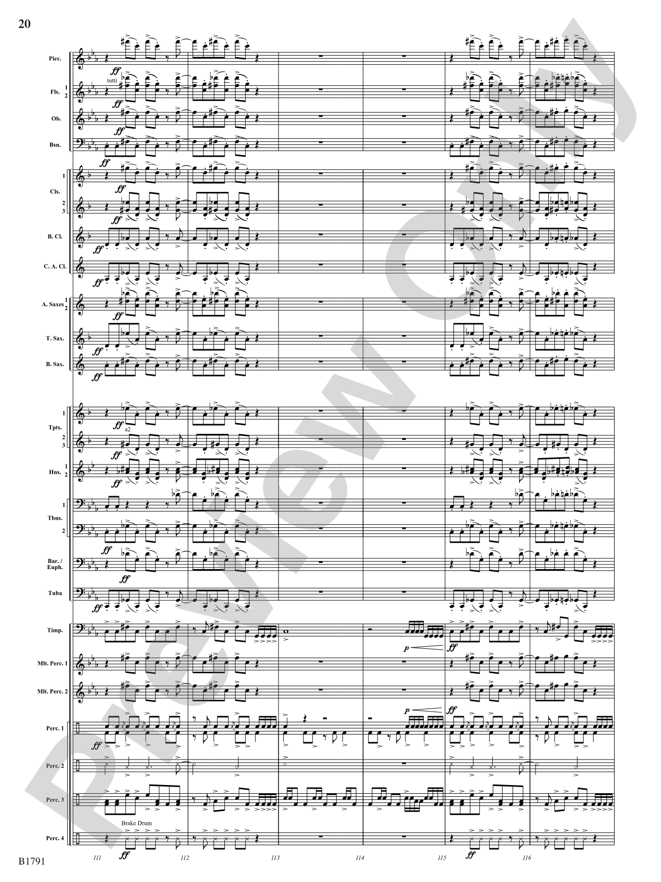 Thrash: Concert Band Conductor Score & Parts
