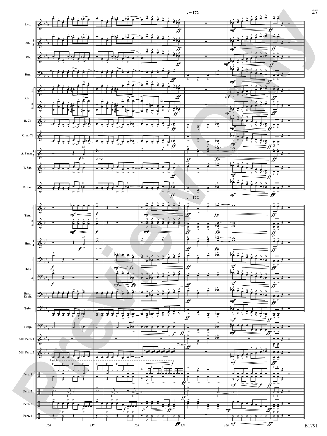 Thrash: Concert Band Conductor Score & Parts
