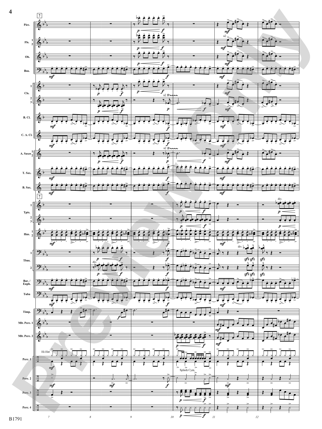 Thrash: Concert Band Conductor Score & Parts