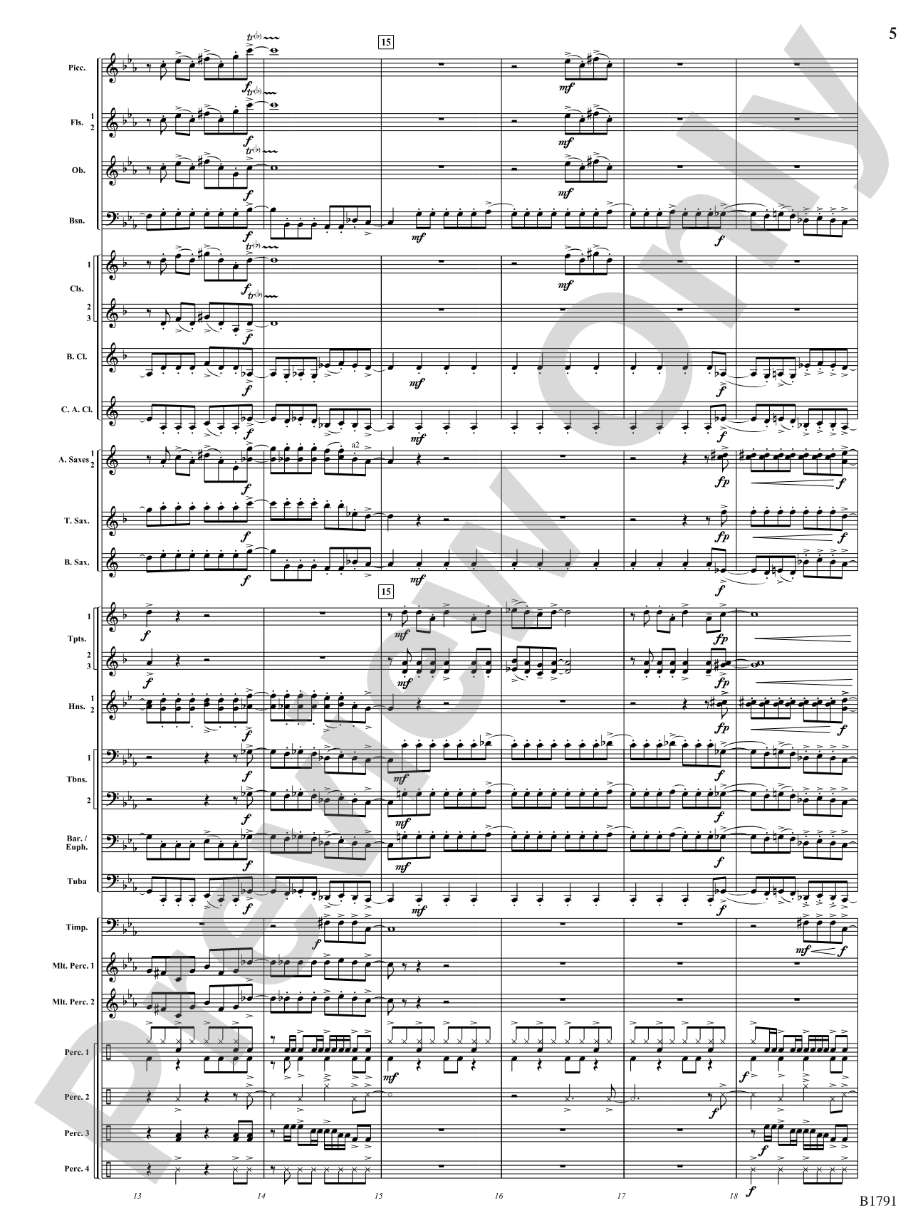 Thrash: Concert Band Conductor Score & Parts