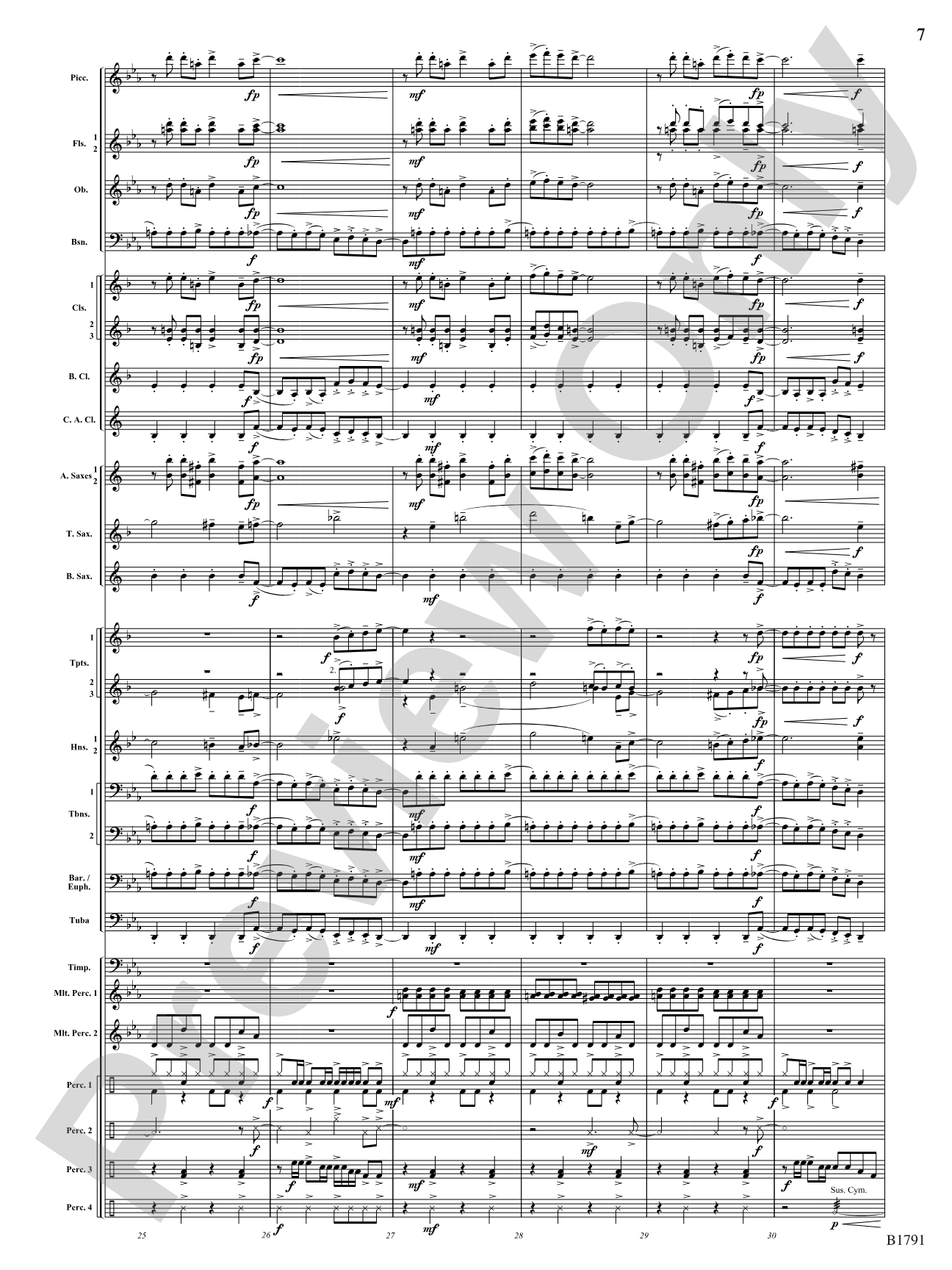 Thrash: Concert Band Conductor Score & Parts