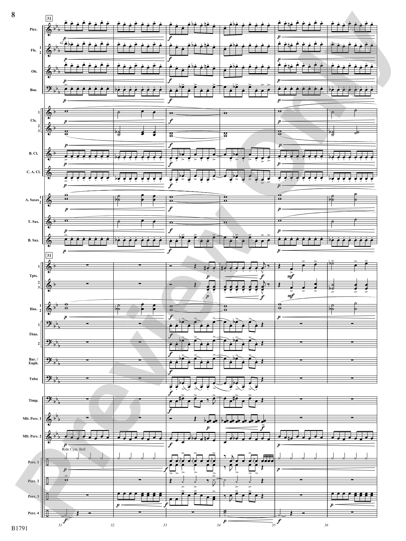 Thrash: Concert Band Conductor Score & Parts