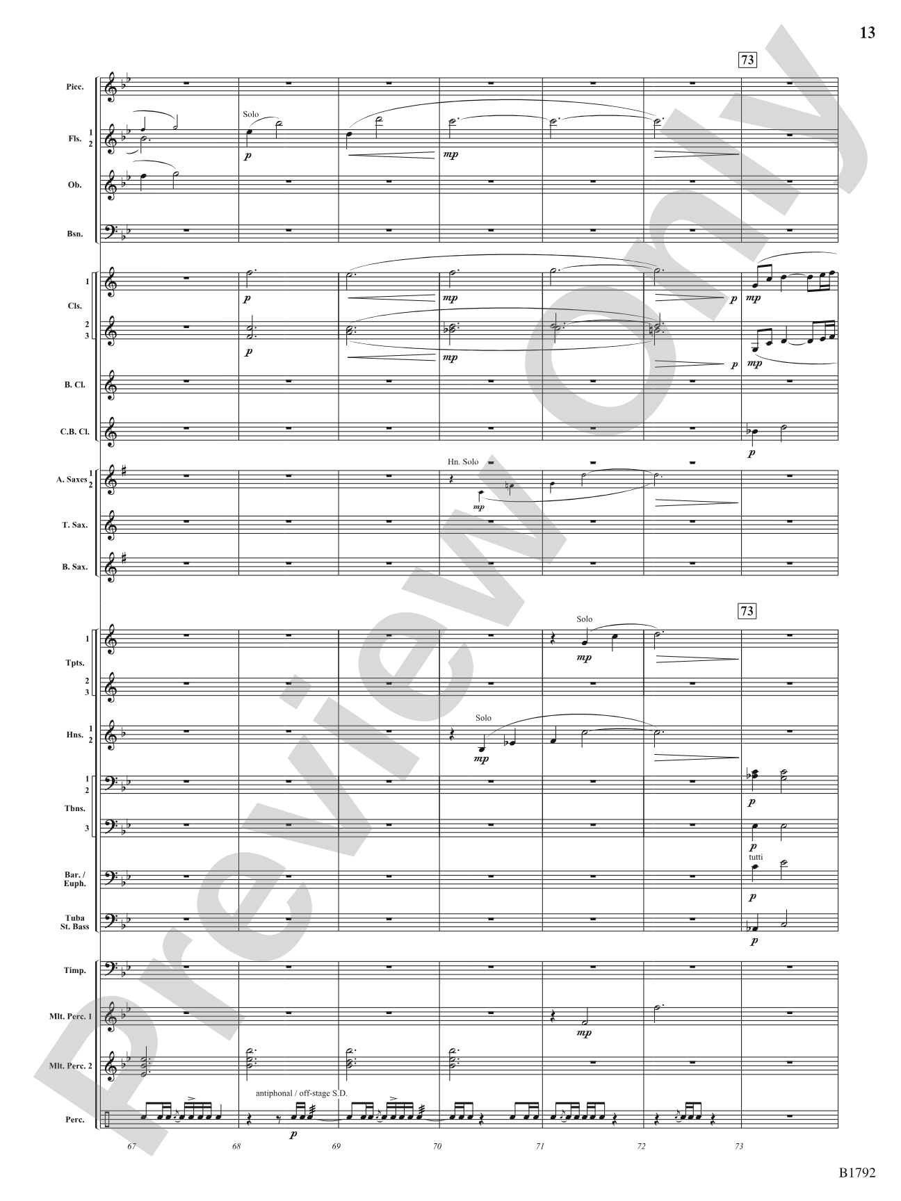 Miles of Blue: Concert Band Conductor Score & Parts