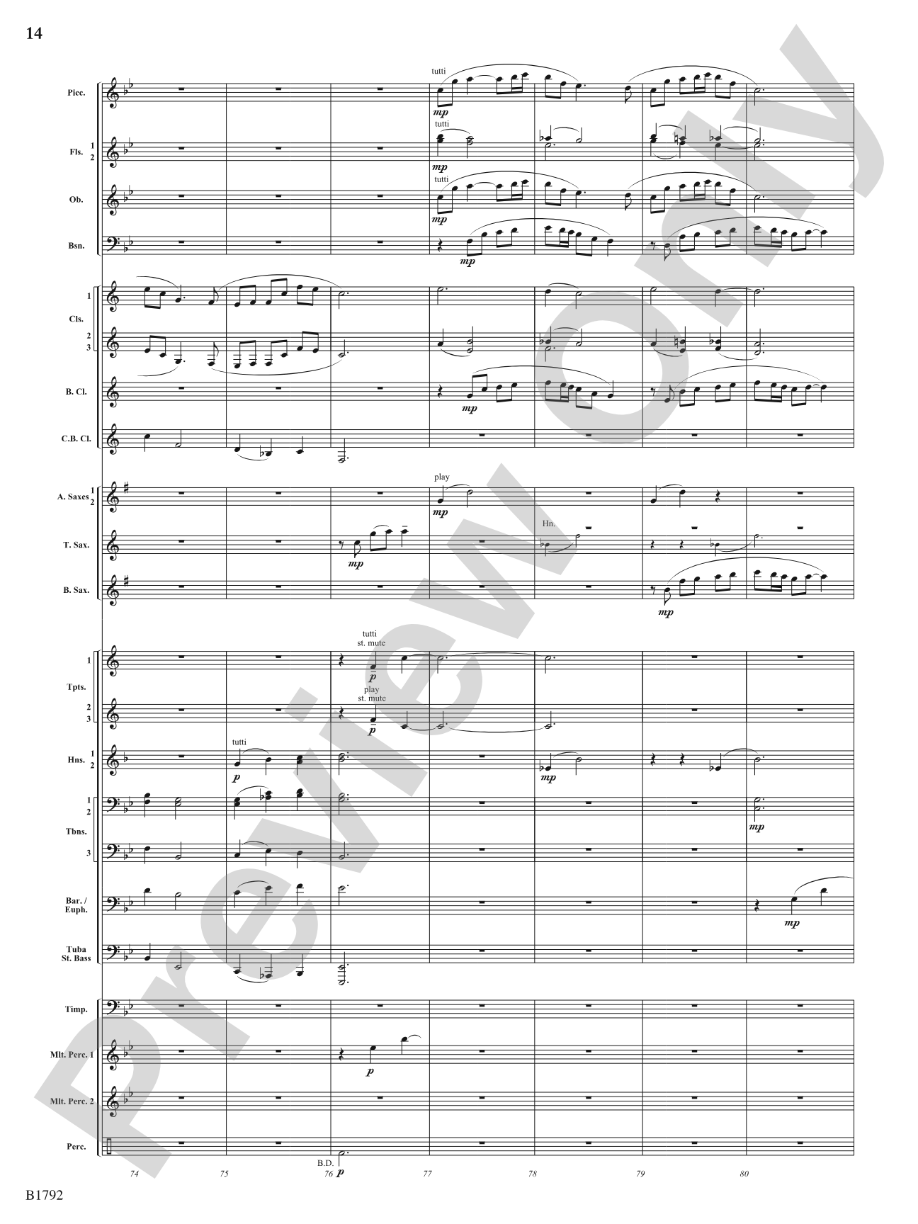 Miles of Blue: Concert Band Conductor Score & Parts