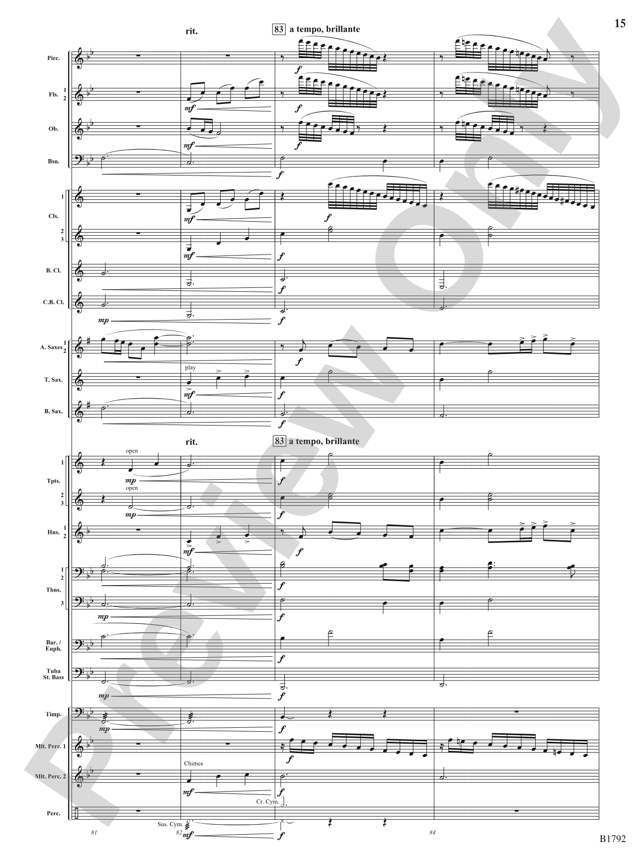 Miles of Blue: Concert Band Conductor Score & Parts