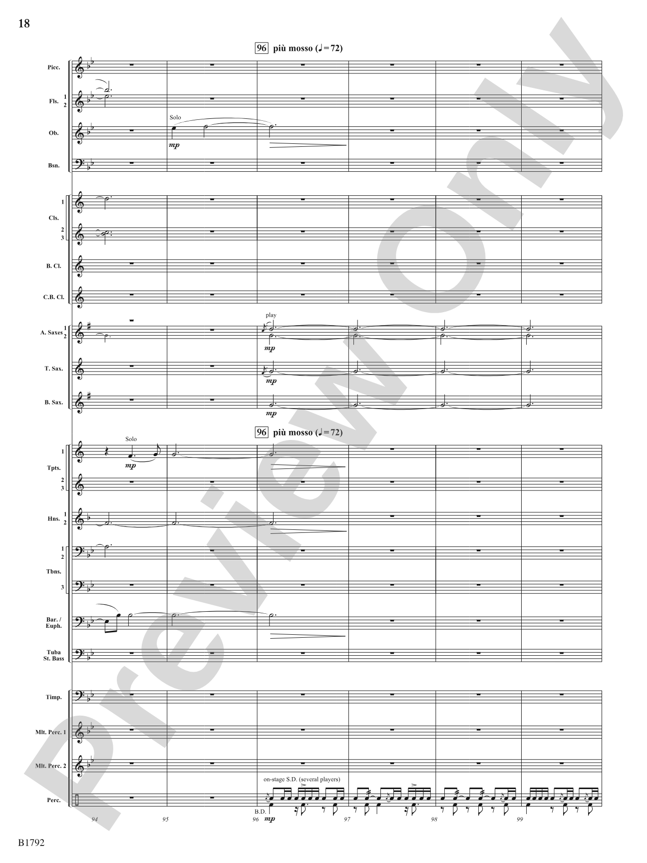 Miles of Blue: Concert Band Conductor Score & Parts