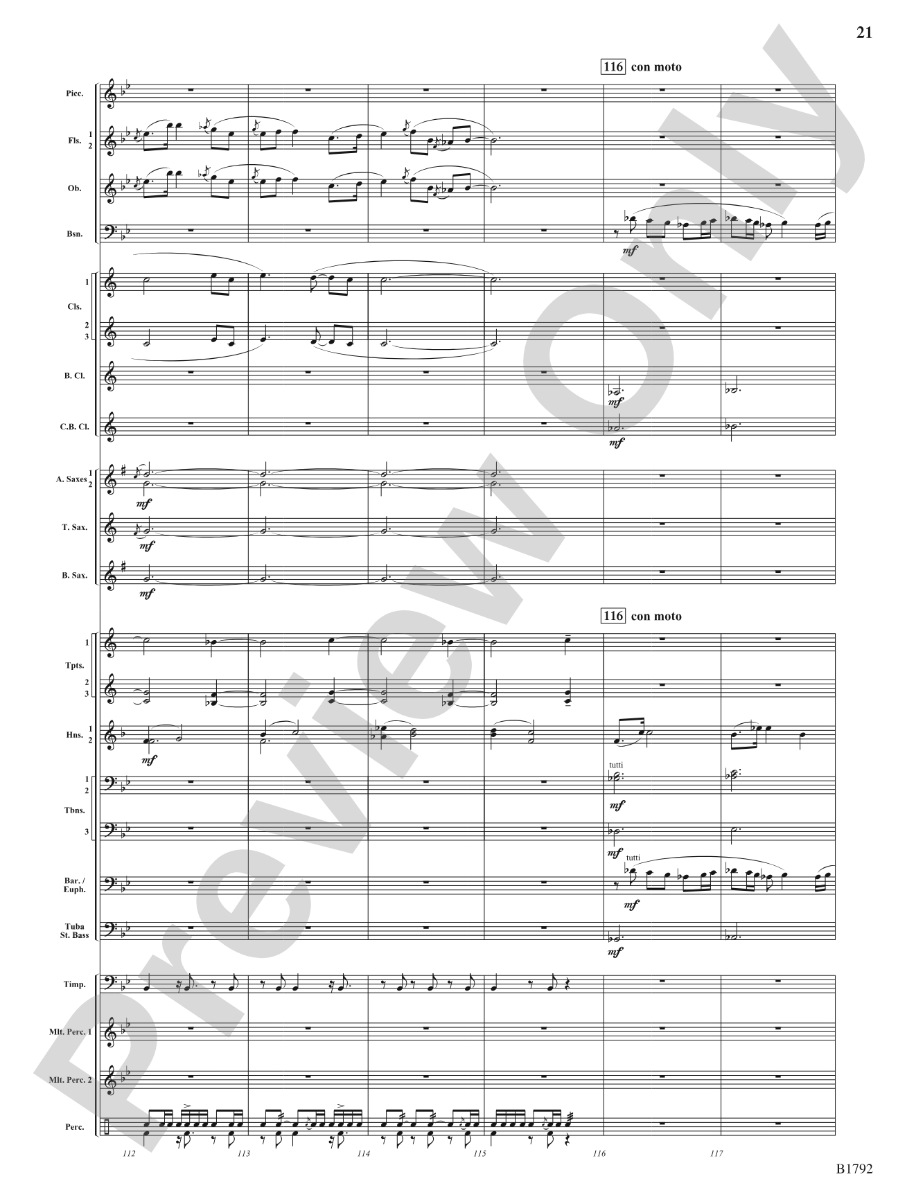 Miles of Blue: Concert Band Conductor Score & Parts