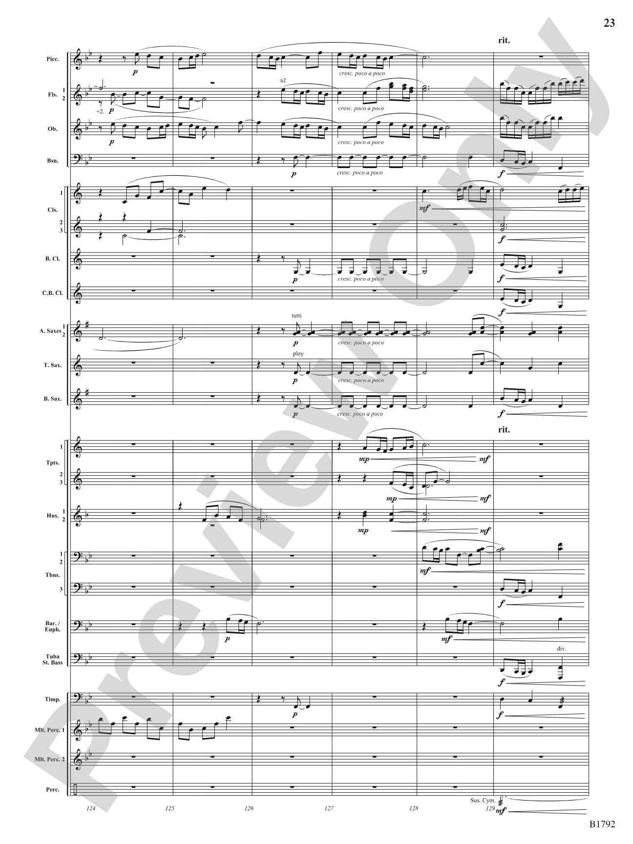 Miles of Blue: Concert Band Conductor Score & Parts