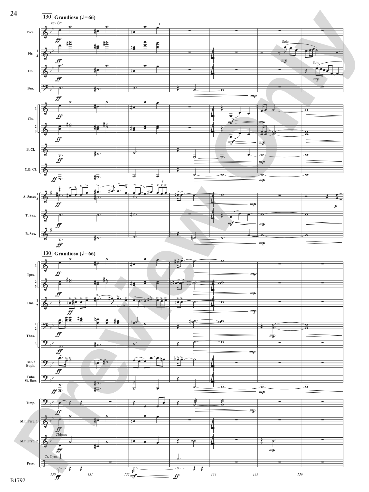 Miles of Blue: Concert Band Conductor Score & Parts