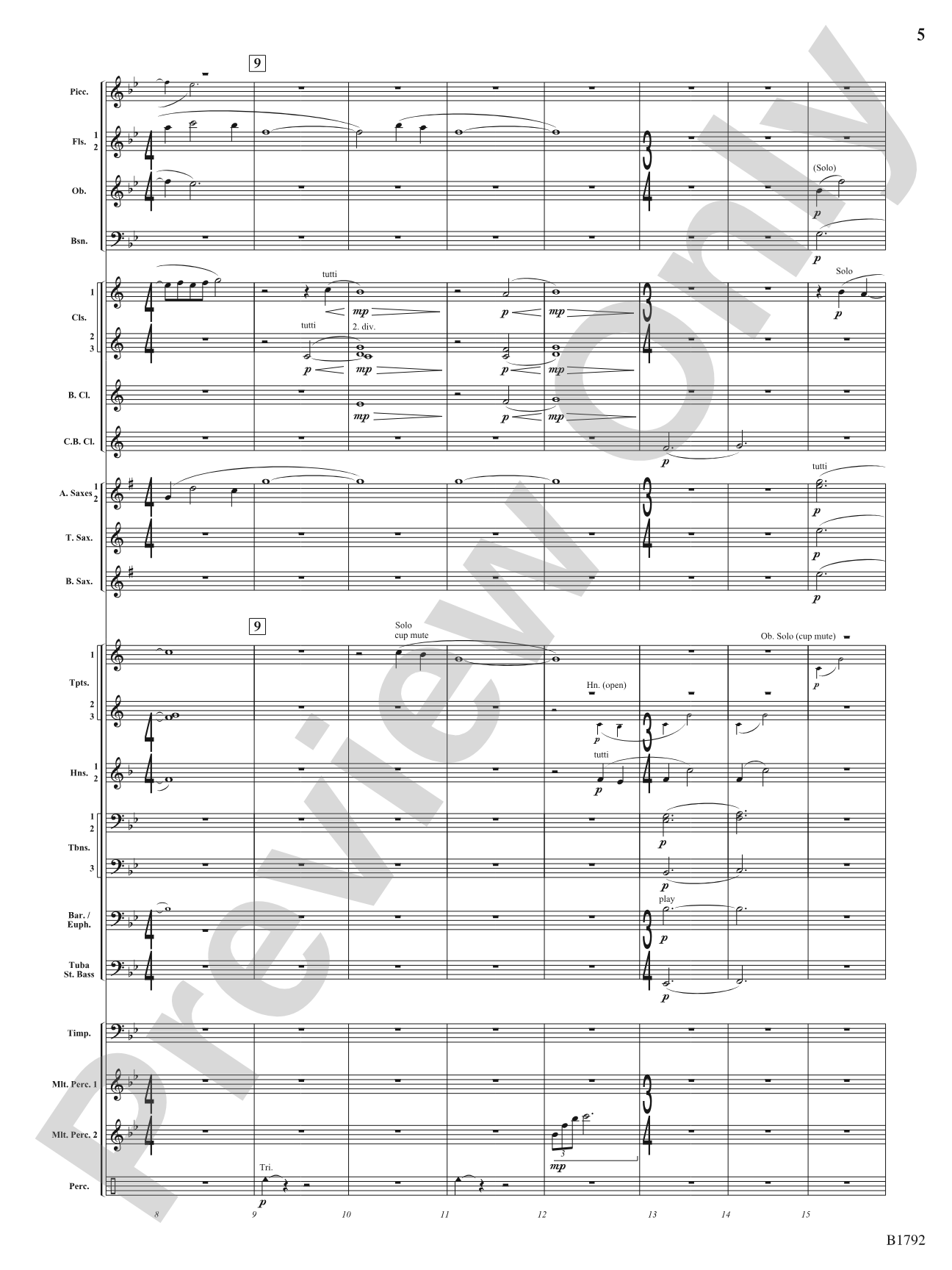 Miles of Blue: Concert Band Conductor Score & Parts