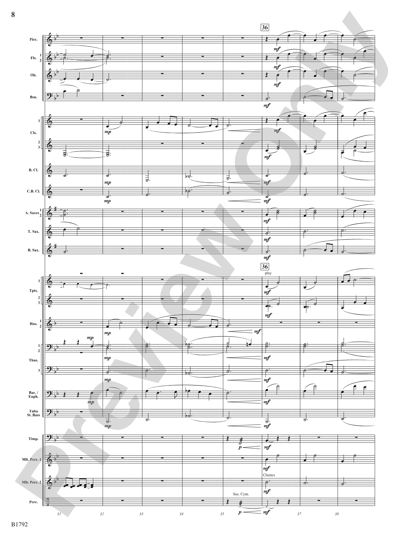 Miles of Blue: Concert Band Conductor Score & Parts