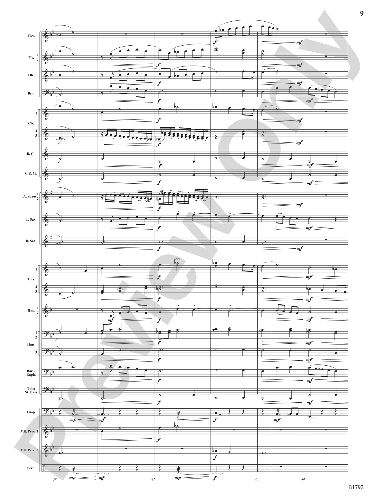 Miles of Blue: Concert Band Conductor Score & Parts