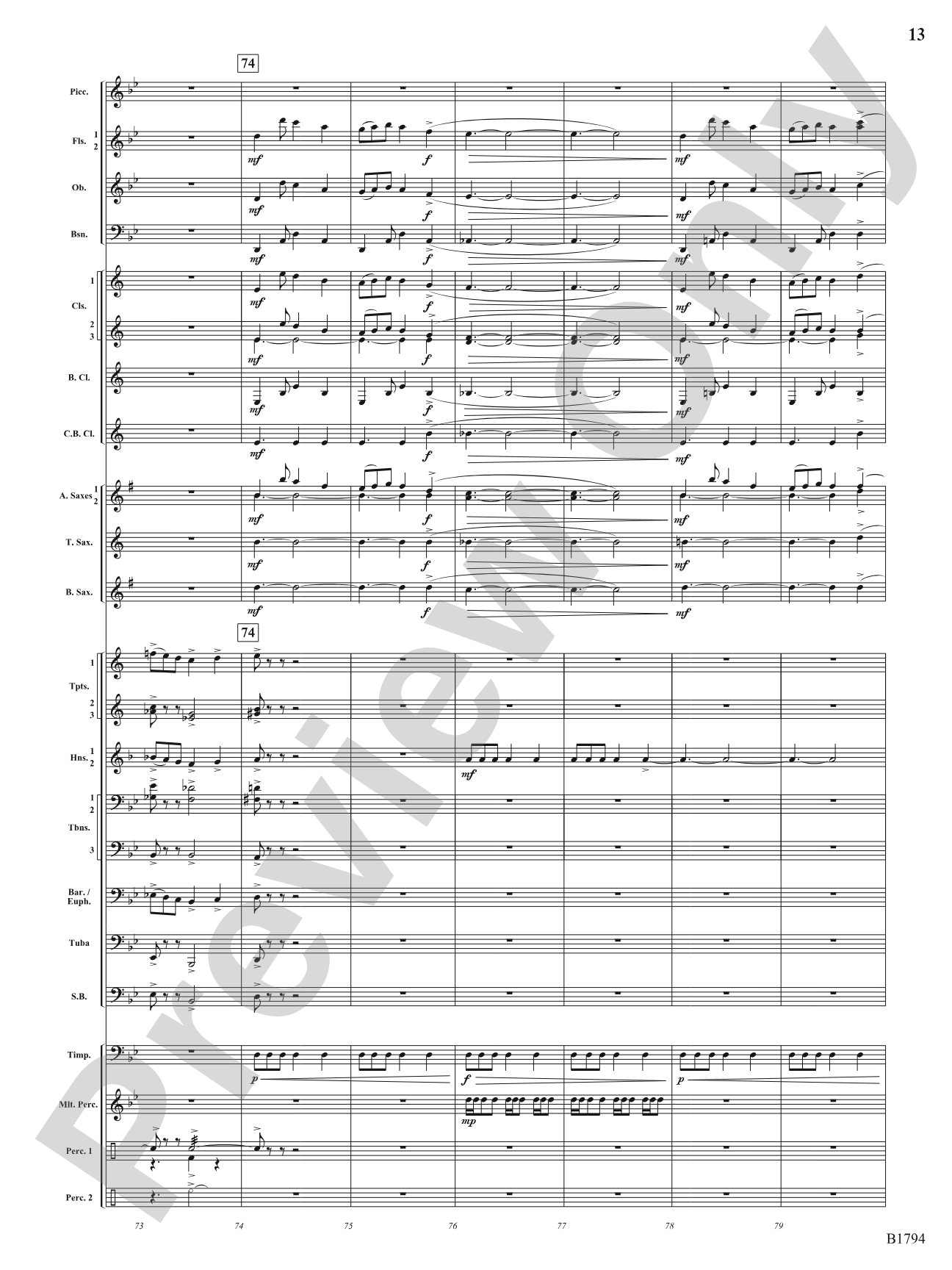 American Dance Episode: Concert Band Conductor Score & Parts