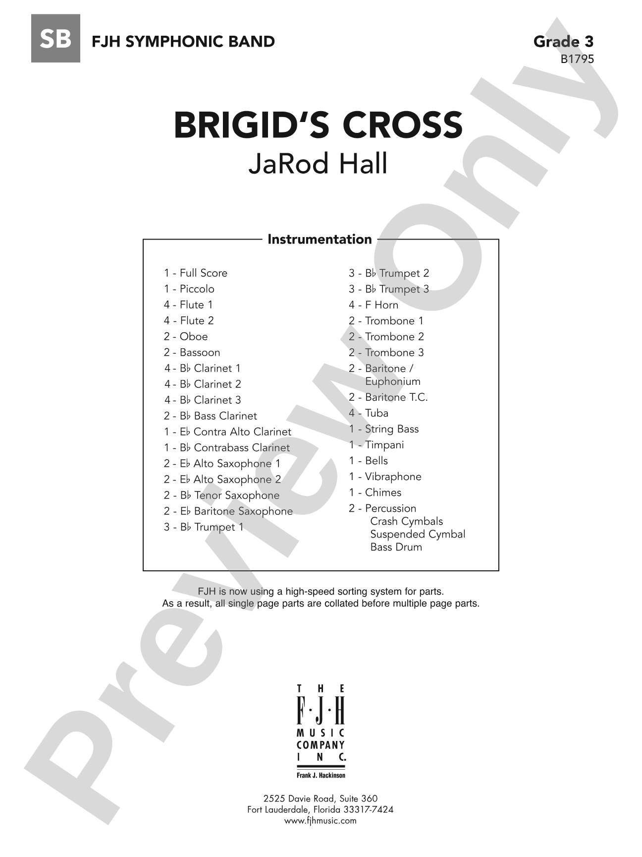 Brigid's Cross: Concert Band Conductor Score & Parts