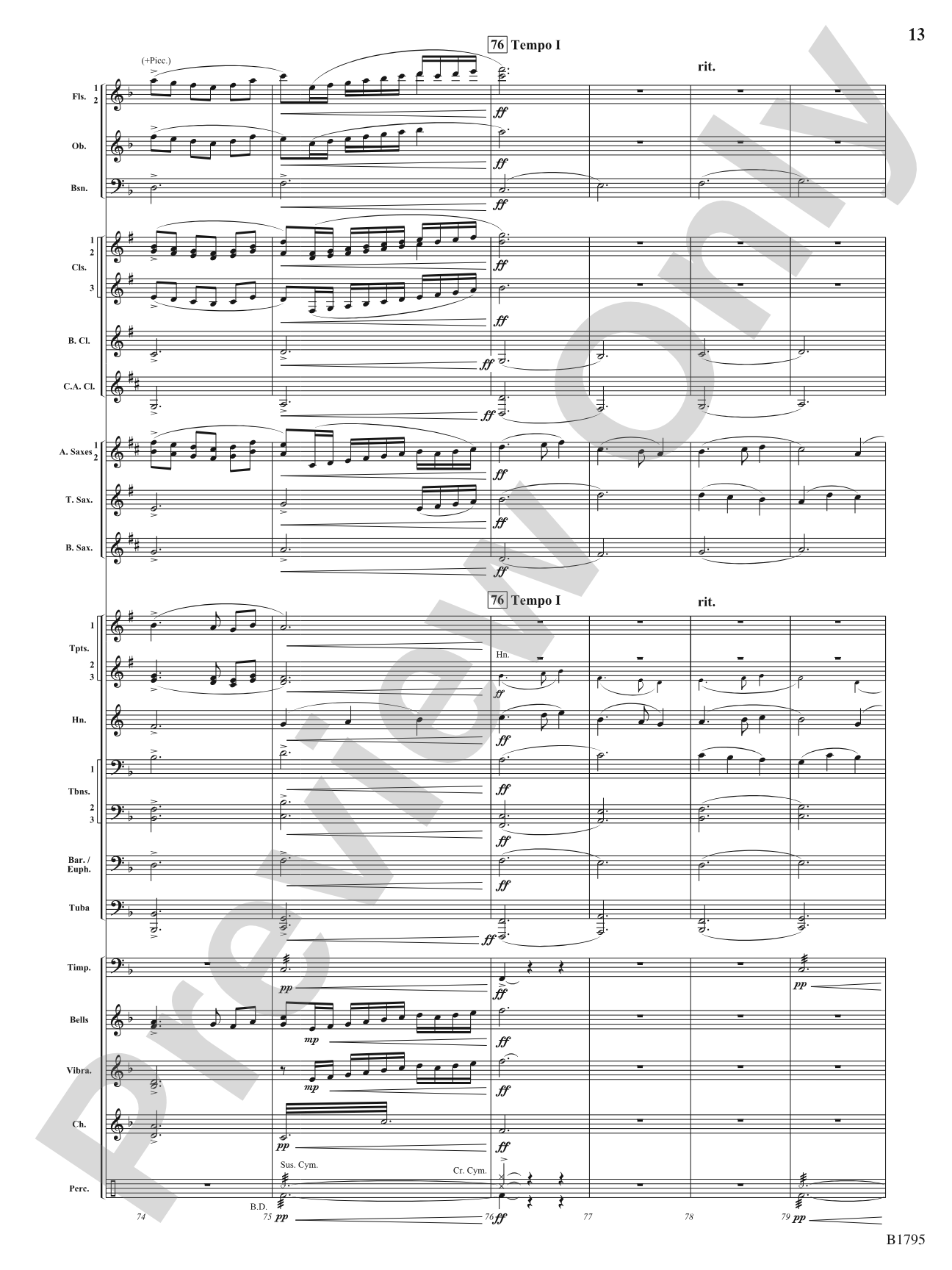 Brigid's Cross: Concert Band Conductor Score & Parts