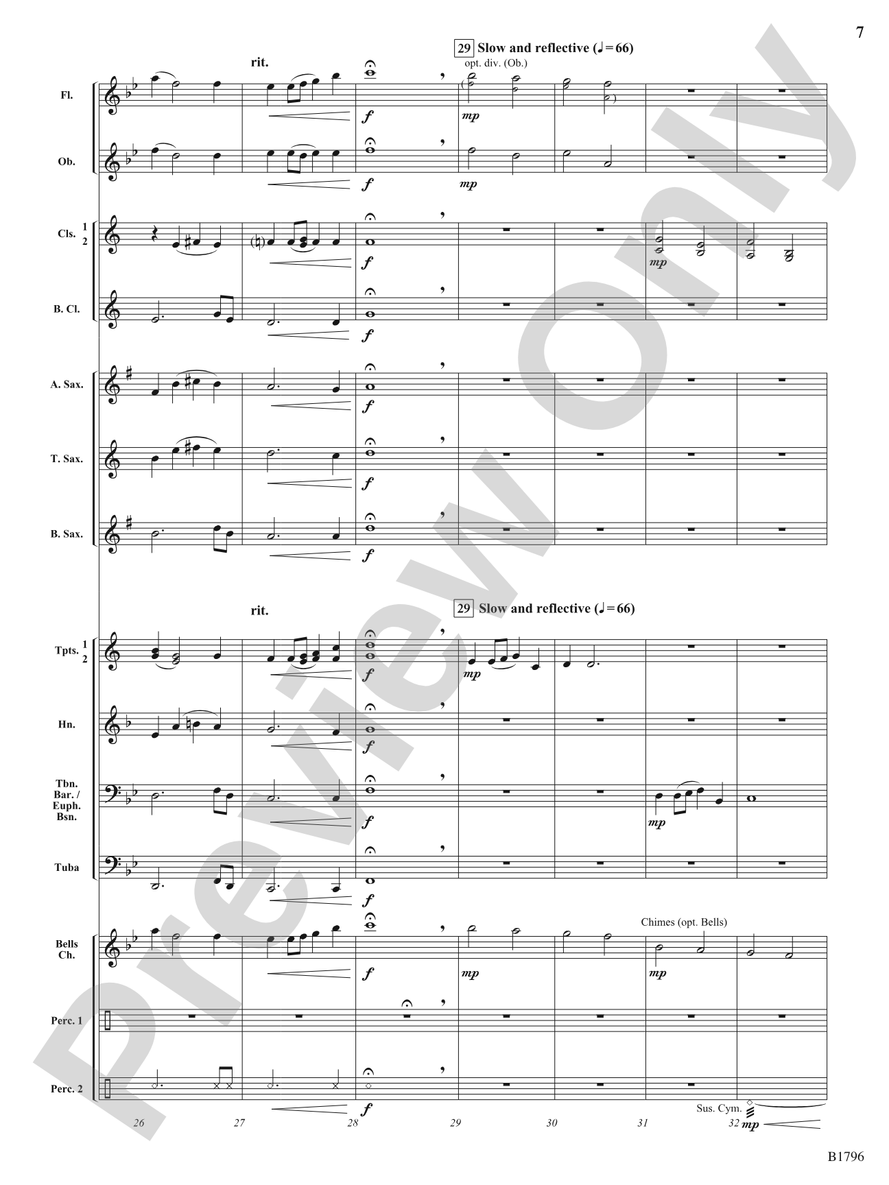 I Wandered Lonely as a Cloud (on a poem by William Wordsworth): Concert Band Conductor Score & Parts