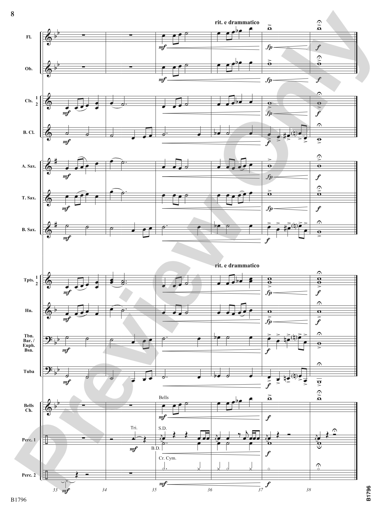 I Wandered Lonely as a Cloud (on a poem by William Wordsworth): Concert Band Conductor Score & Parts