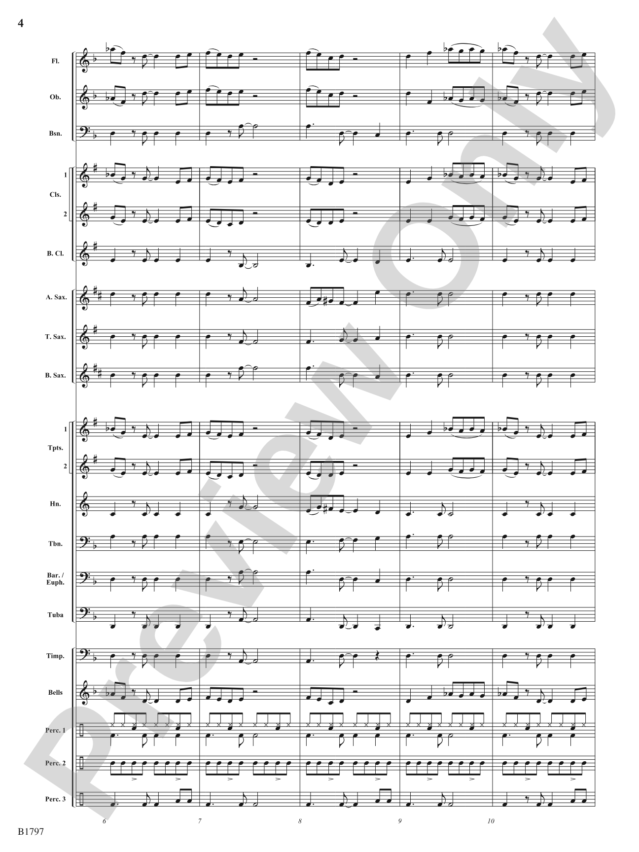 Secret Agent Rock: Concert Band Conductor Score & Parts