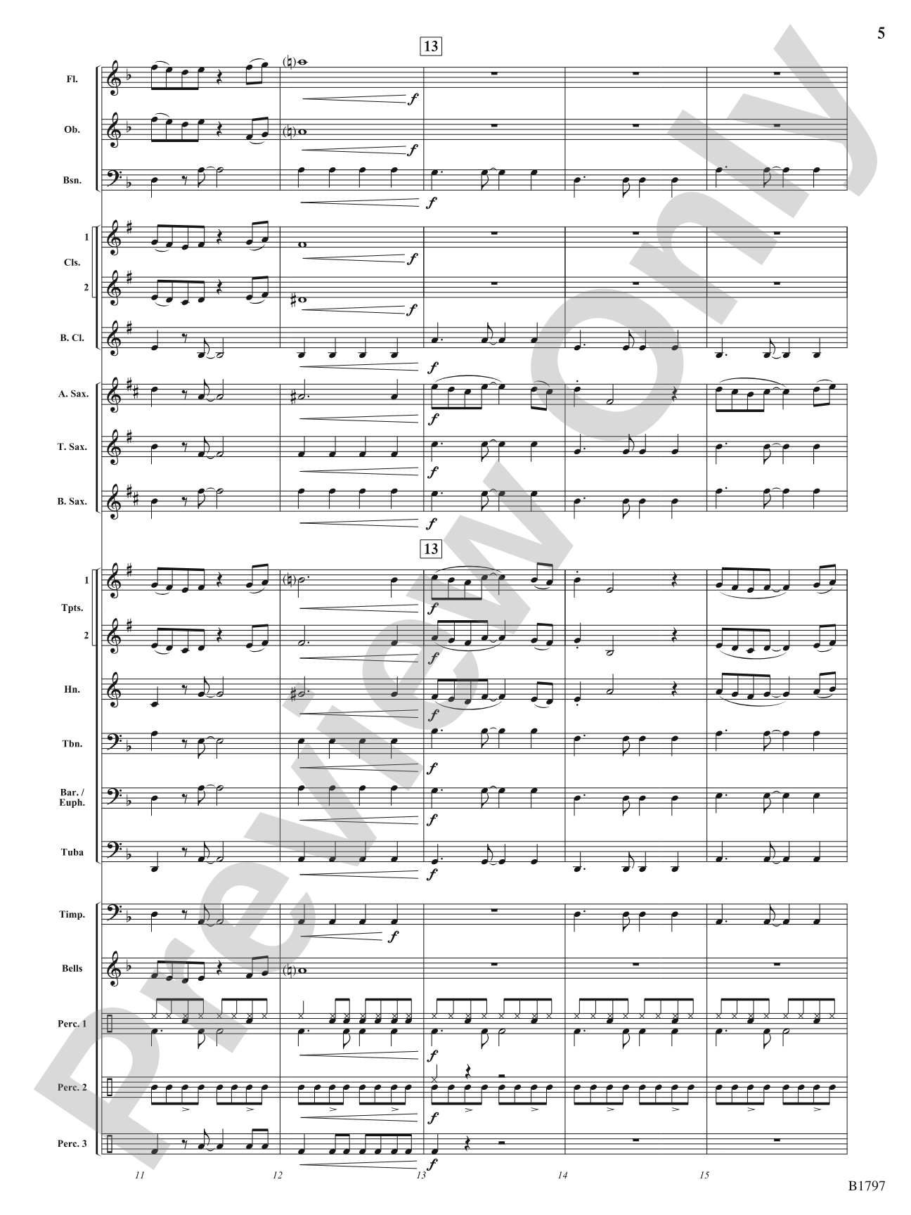 Secret Agent Rock: Concert Band Conductor Score & Parts