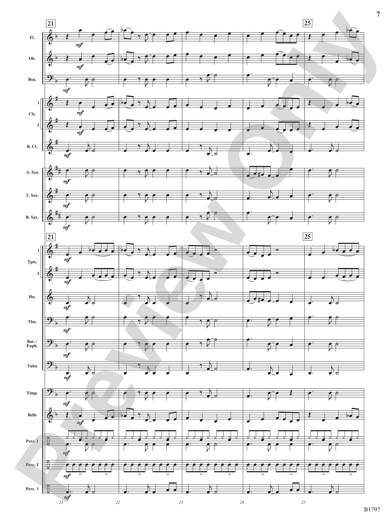 Secret Agent Rock: Concert Band Conductor Score & Parts