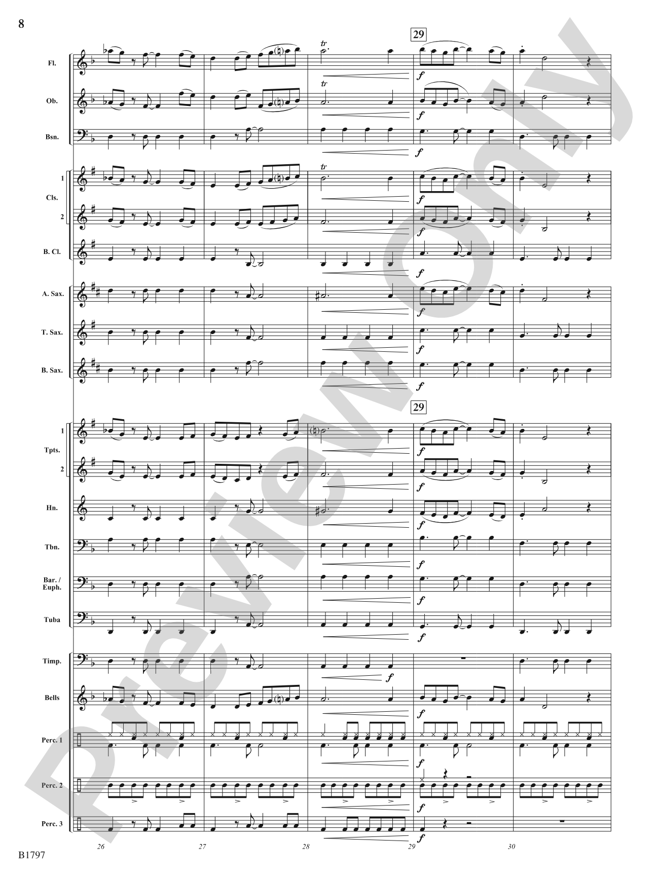 Secret Agent Rock: Concert Band Conductor Score & Parts