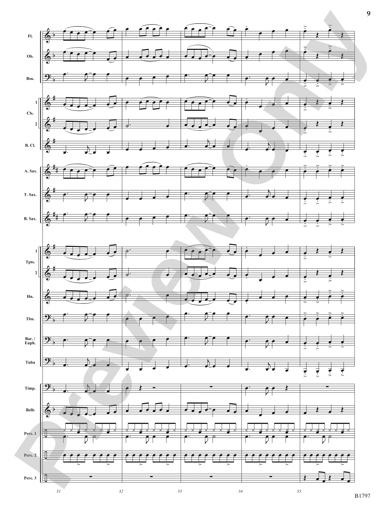 Secret Agent Rock: Concert Band Conductor Score & Parts