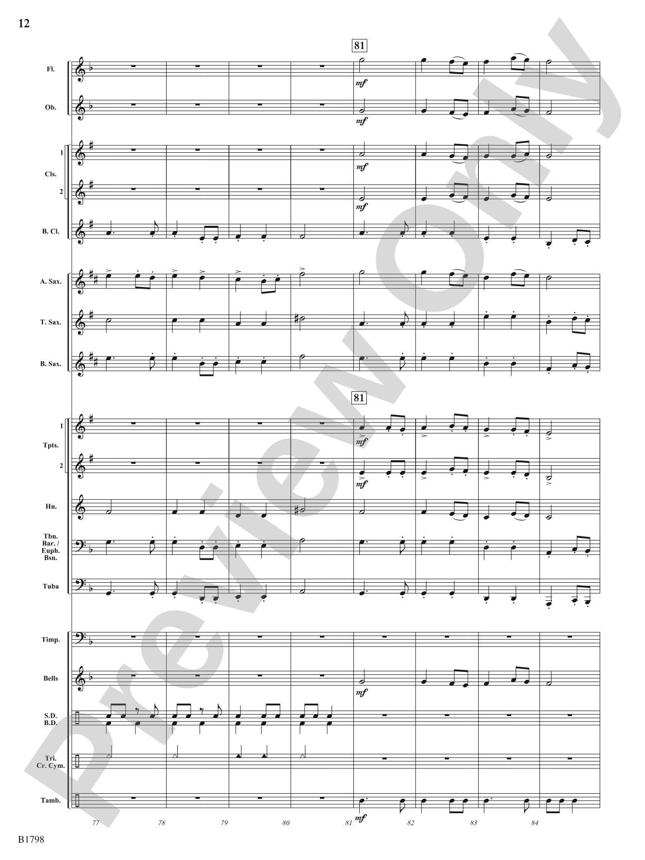 Slavic Festival: Concert Band Conductor Score & Parts