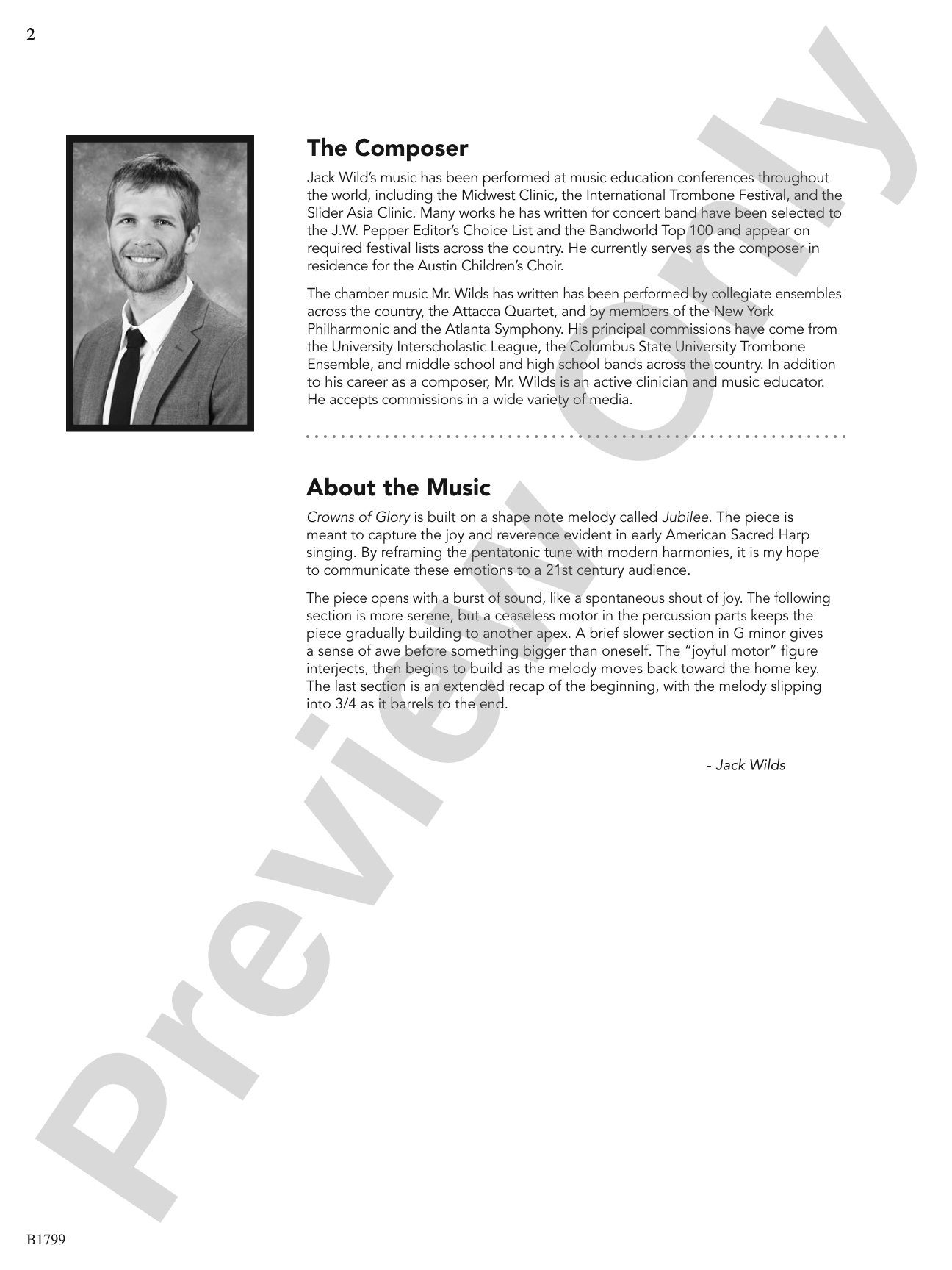 Crowns of Glory: Concert Band Conductor Score & Parts