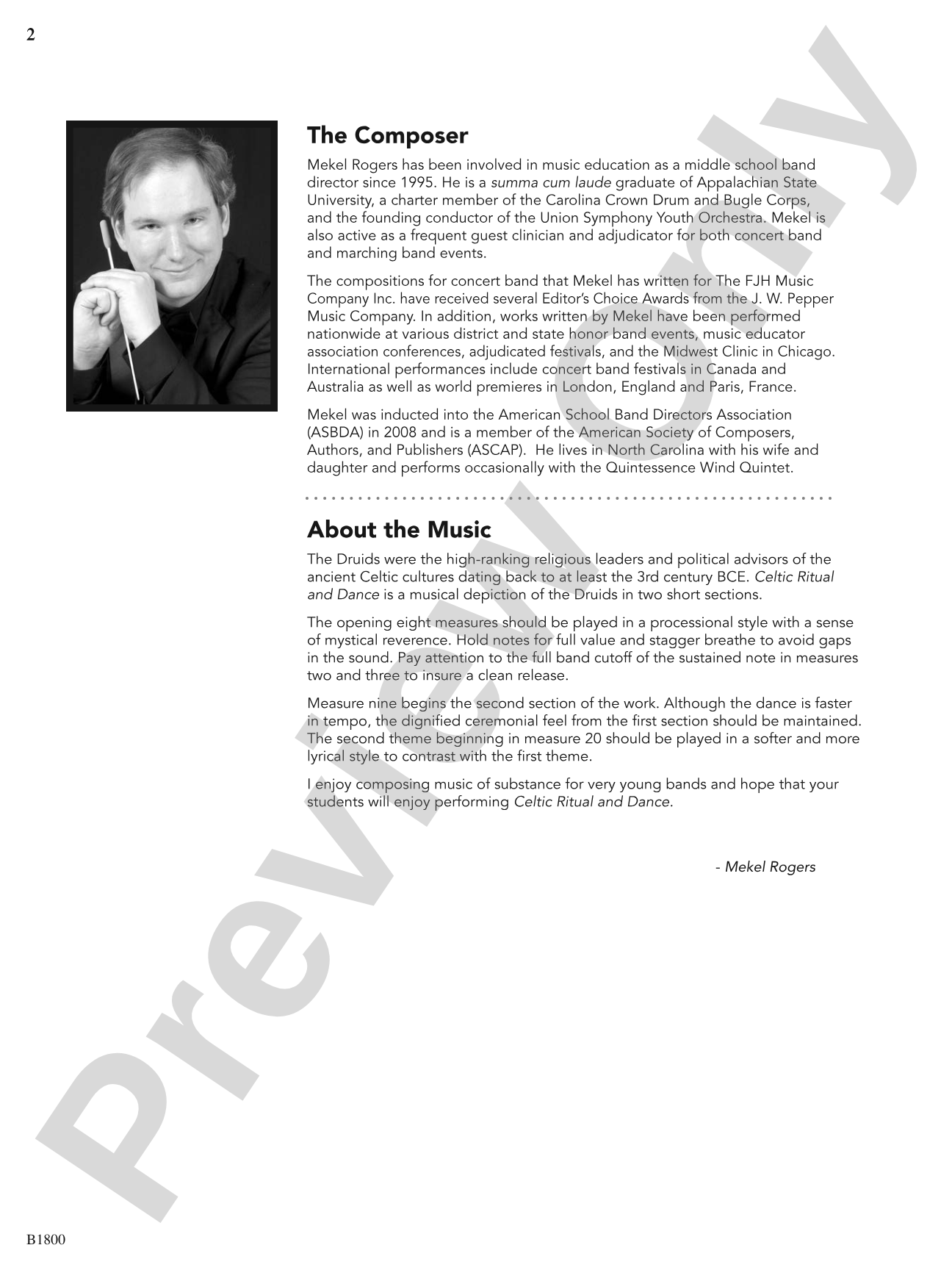 Celtic Ritual and Dance: Concert Band Conductor Score & Parts