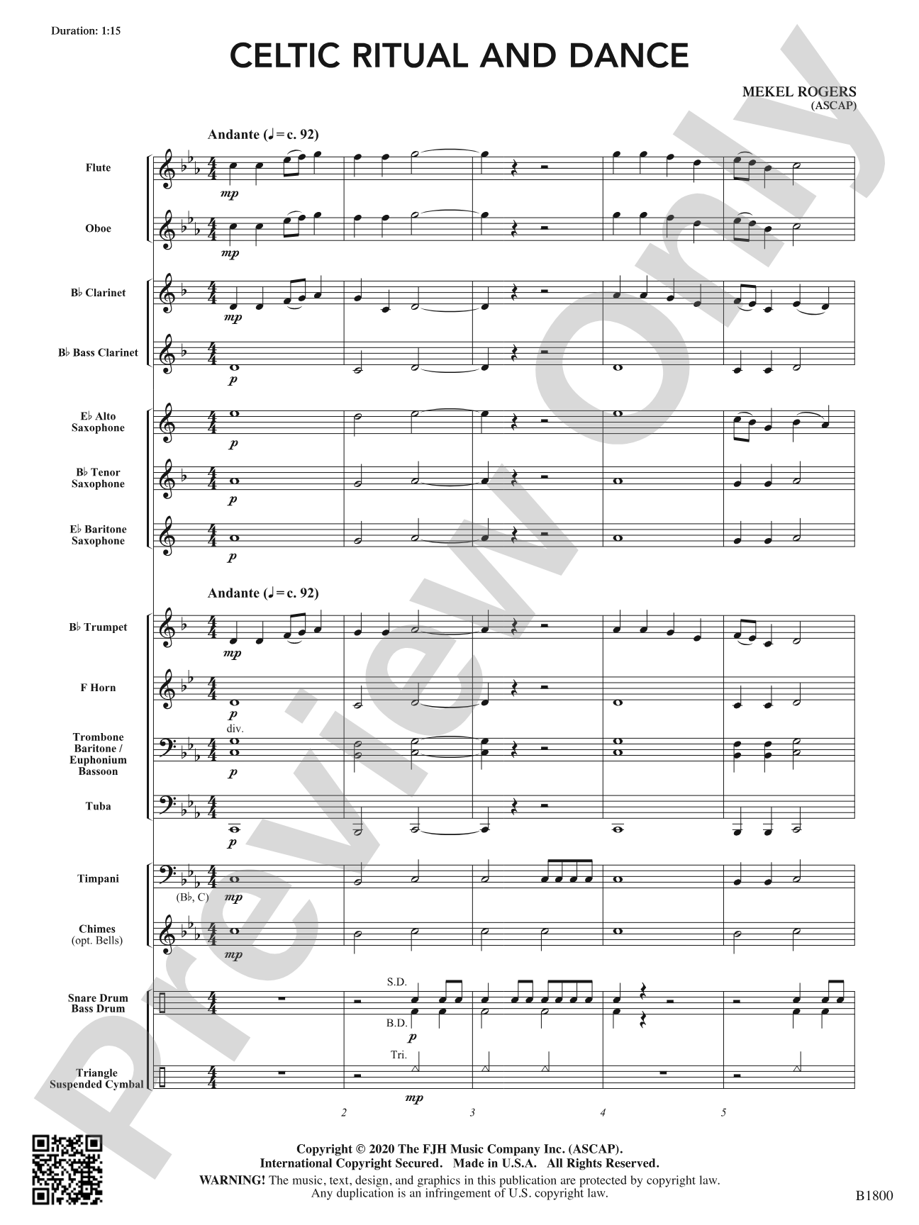 Celtic Ritual and Dance: Concert Band Conductor Score & Parts