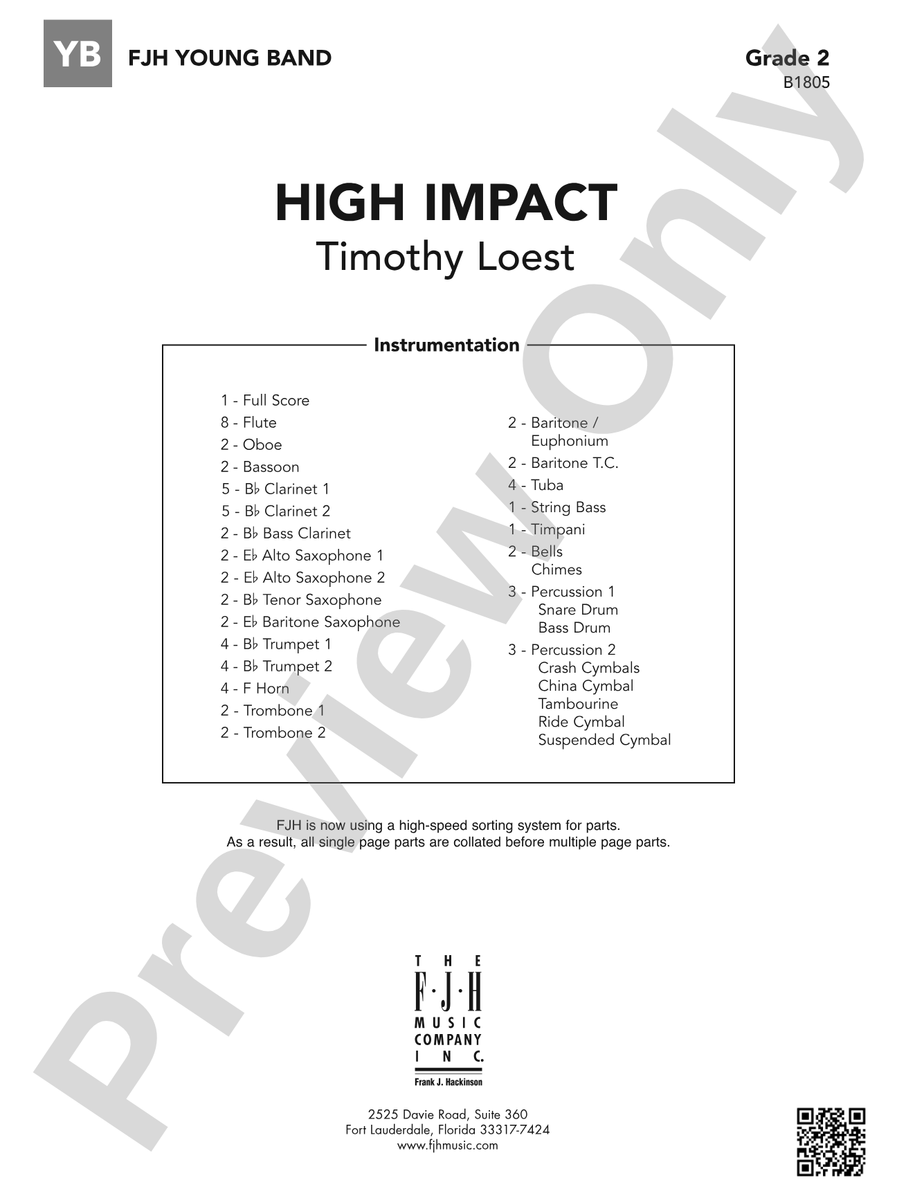 High Impact: Concert Band Conductor Score & Parts