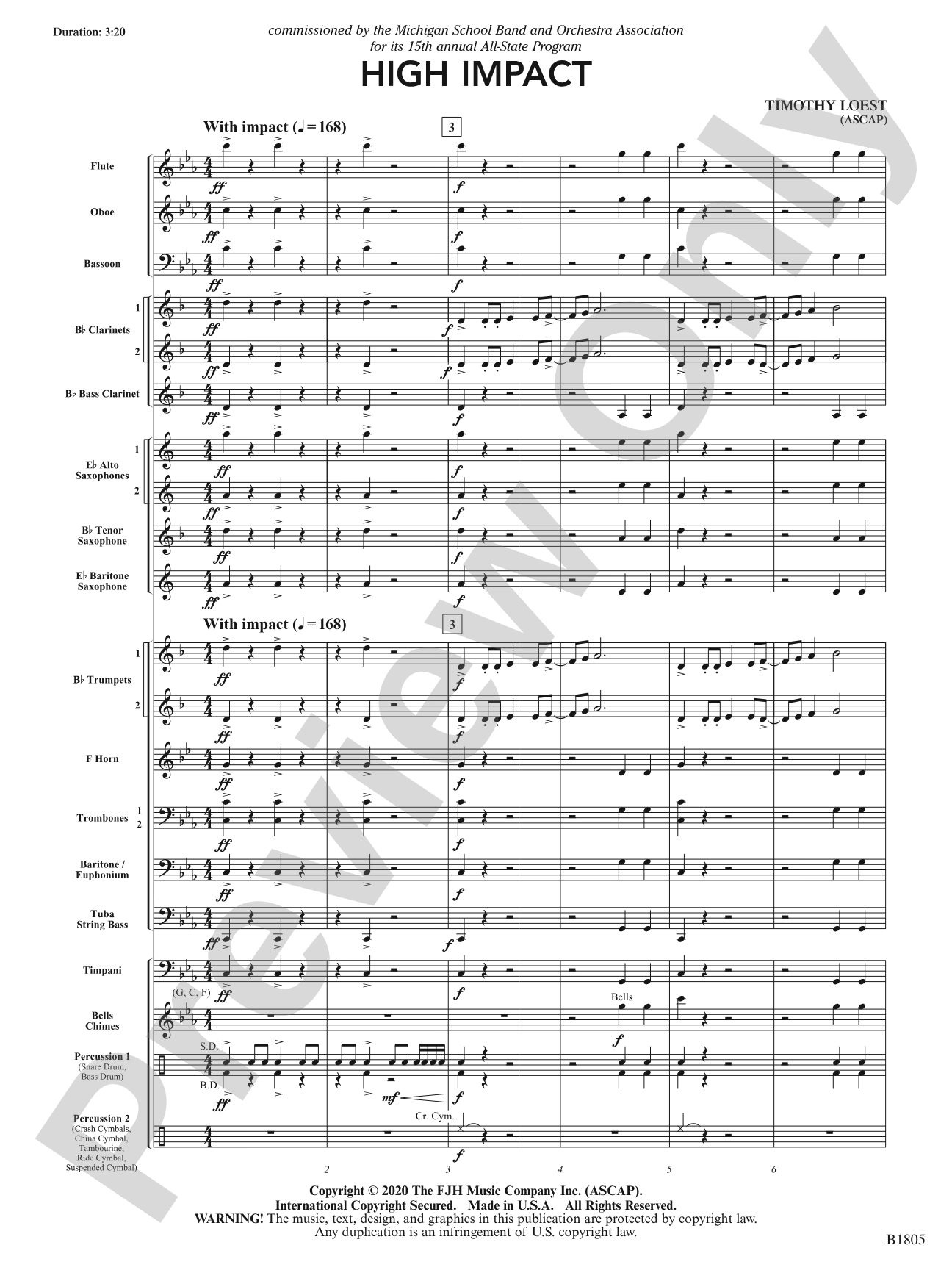 High Impact: Concert Band Conductor Score & Parts