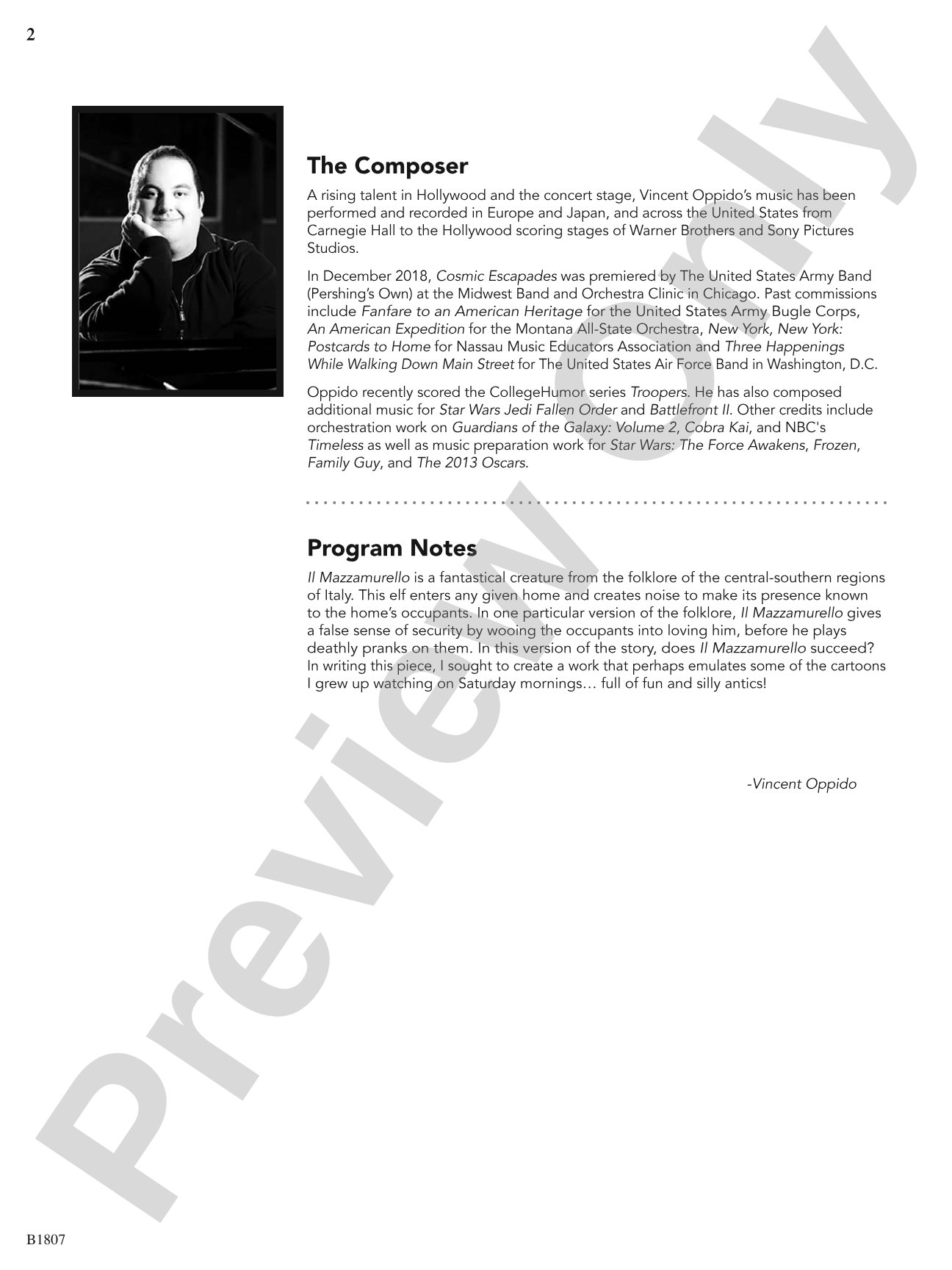 Il Mazzamurello (The Whimsical Italian Elf): Concert Band Conductor Score & Parts